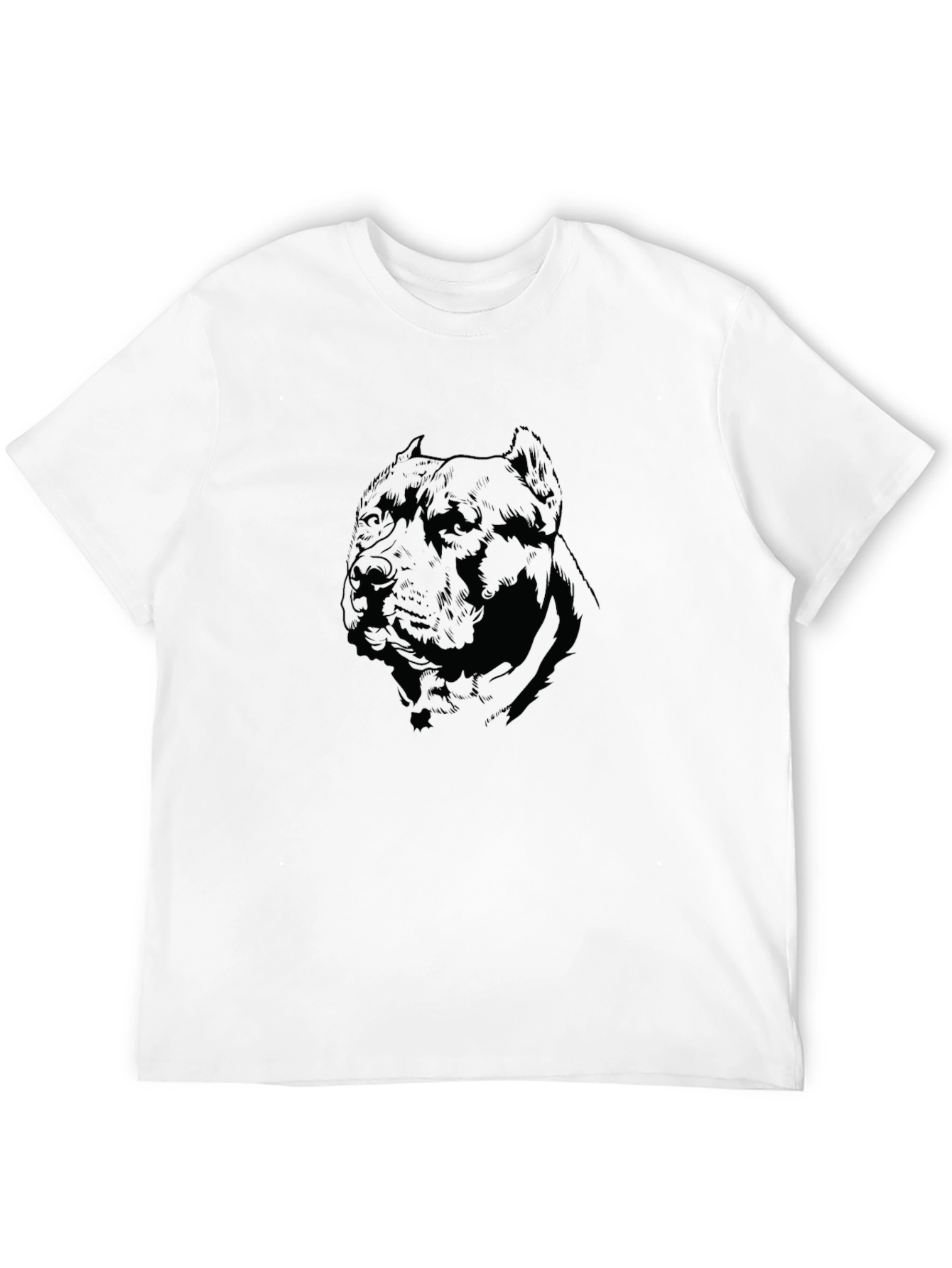 Pitbull Dog Graphic Black T-Shirt
