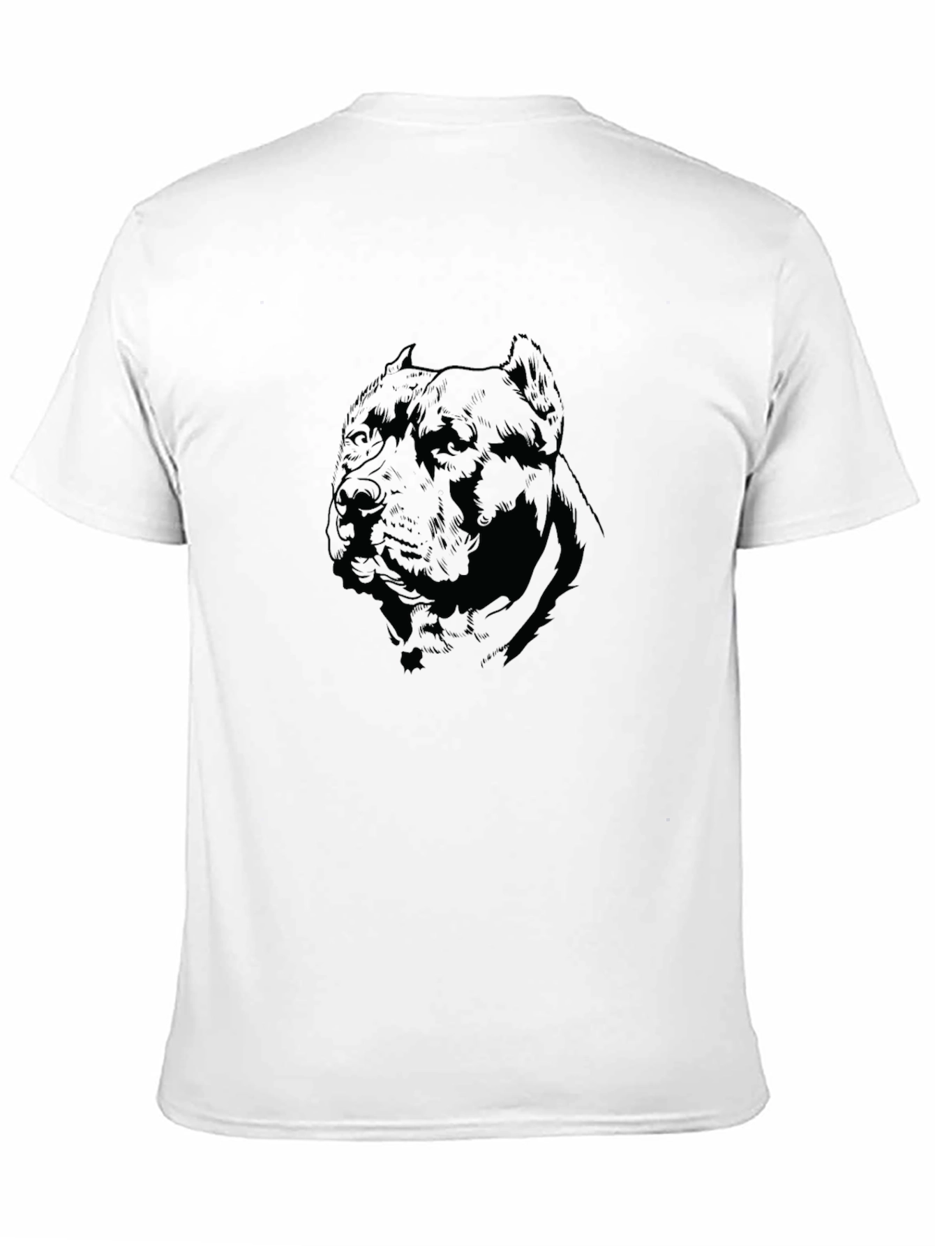 Pitbull Dog Graphic Black T-Shirt