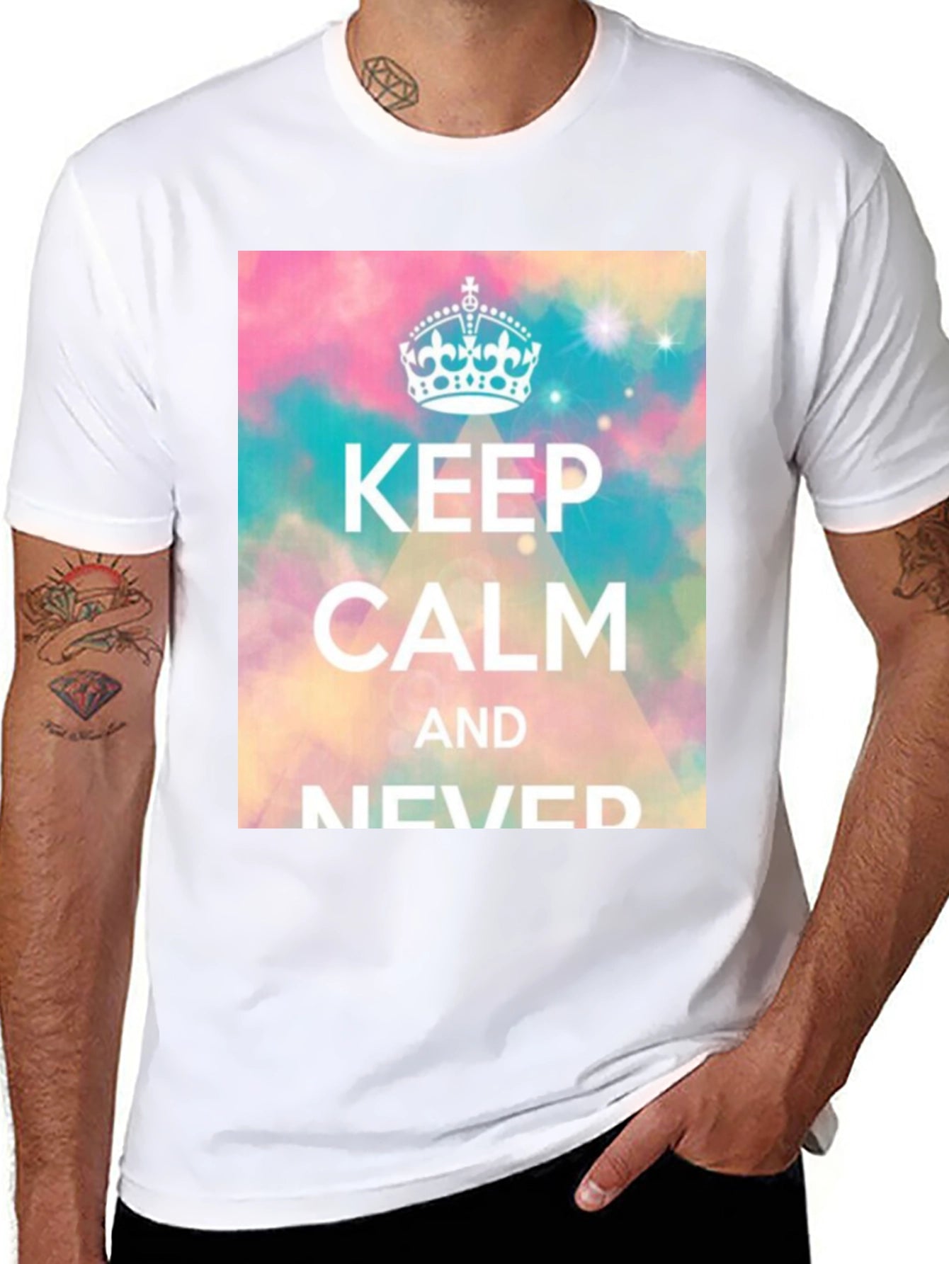 Keep Calm Novelty Graphic T-Shirt
