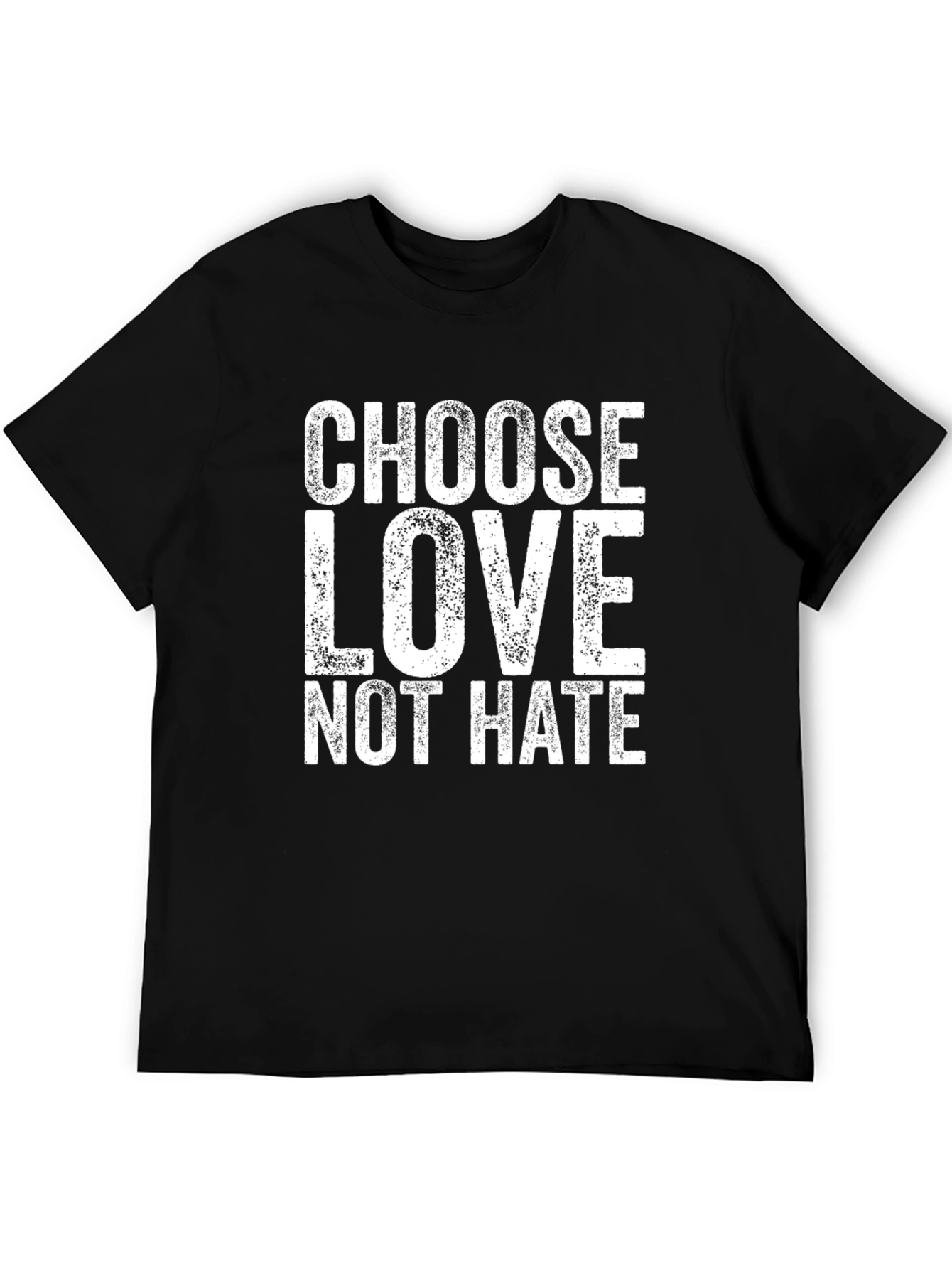 Choose Love Not Hate Black Graphic T-Shirt