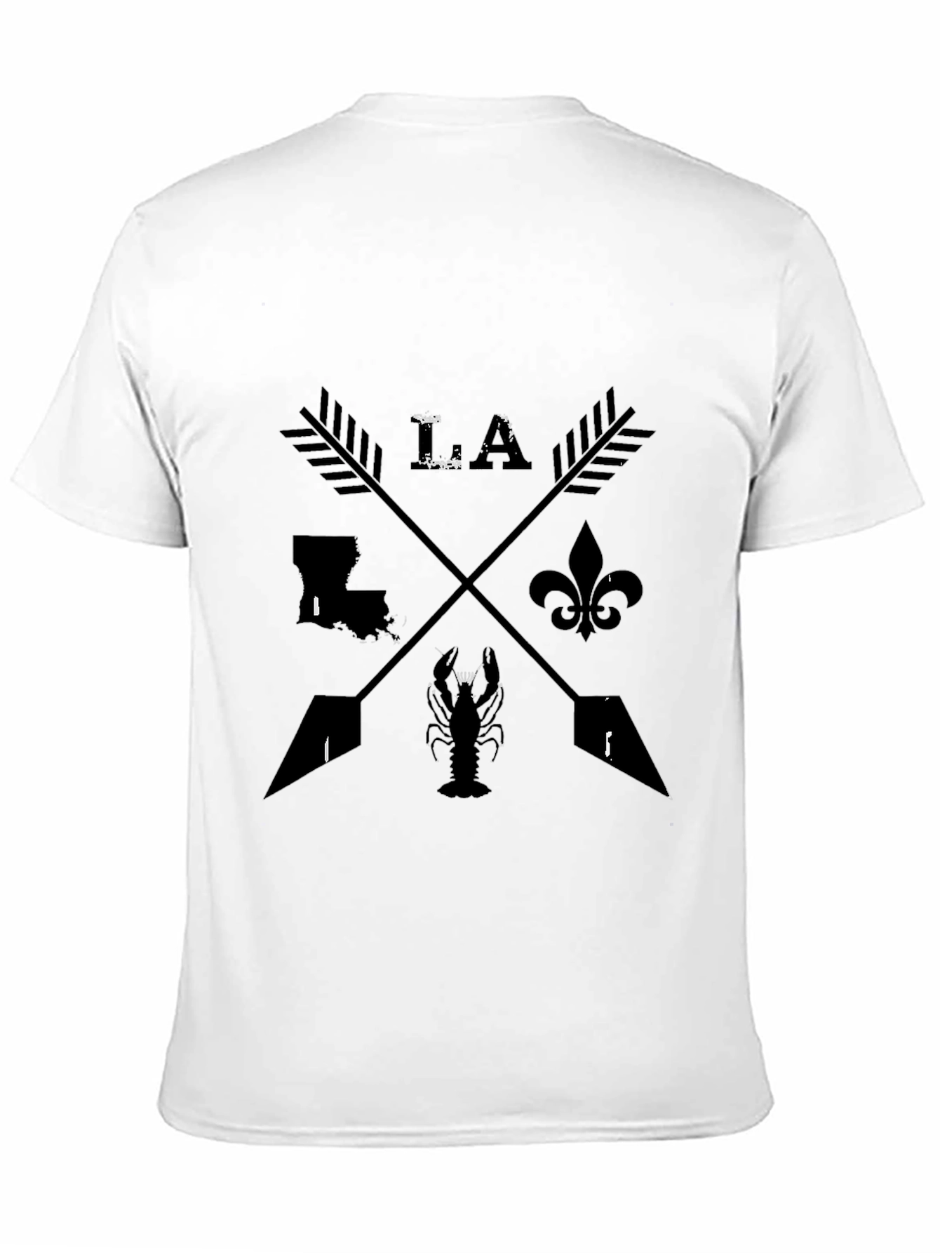 Louisiana Graphic T-Shirt Crawfish Arrow Design