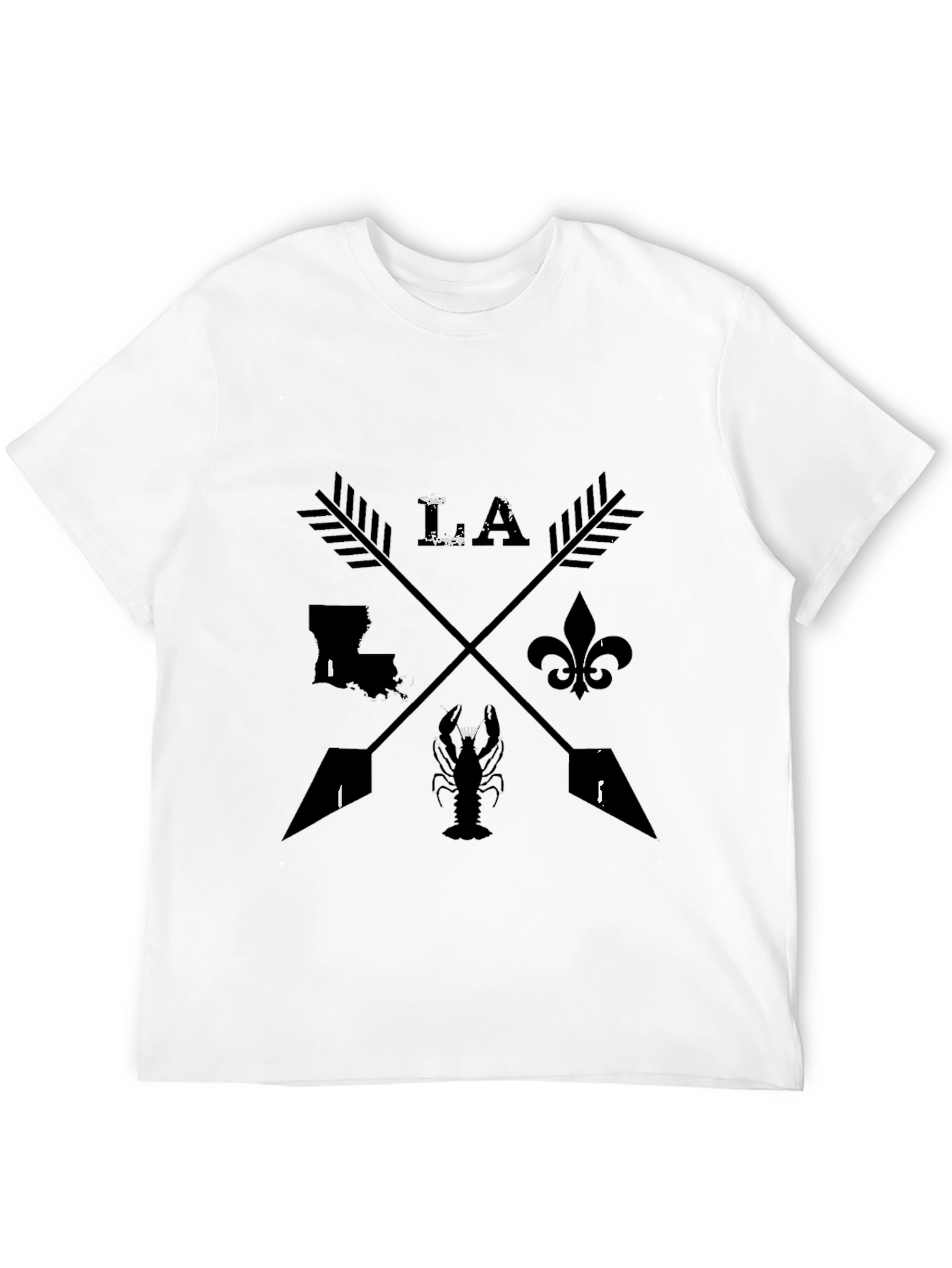 Louisiana Graphic T-Shirt Crawfish Arrow Design