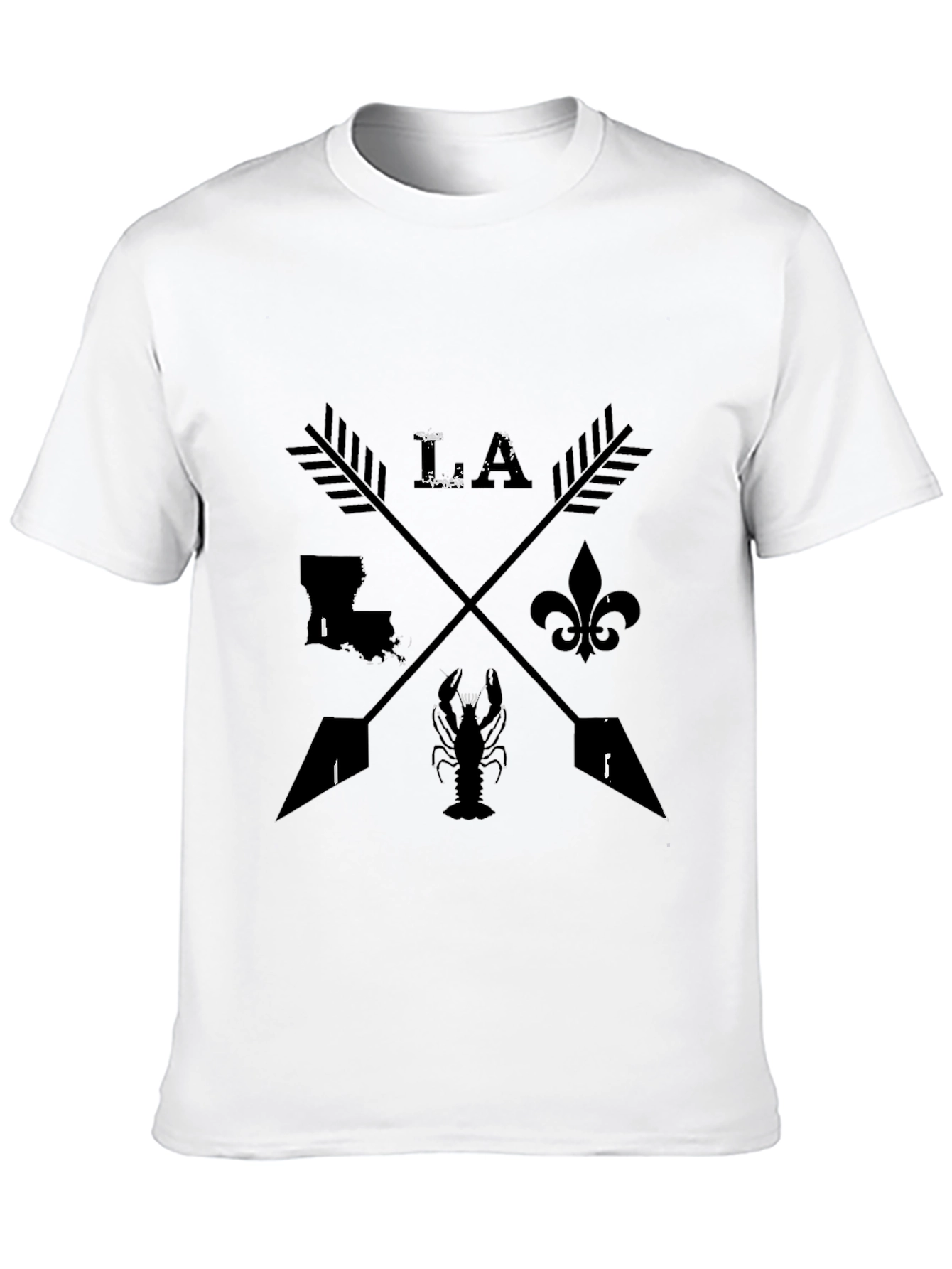 Louisiana Graphic T-Shirt Crawfish Arrow Design