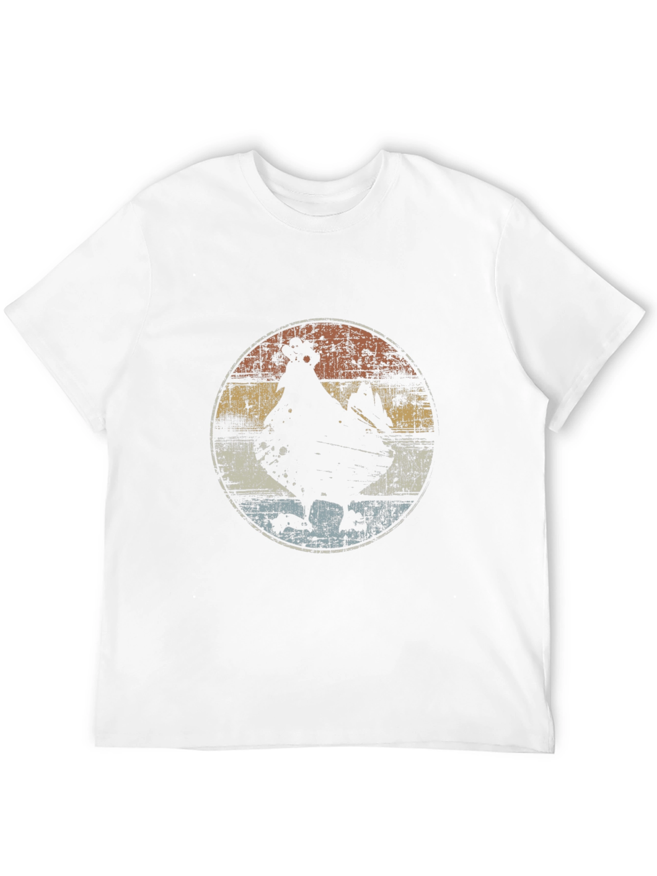 Retro Chicken Silhouette Graphic Tee