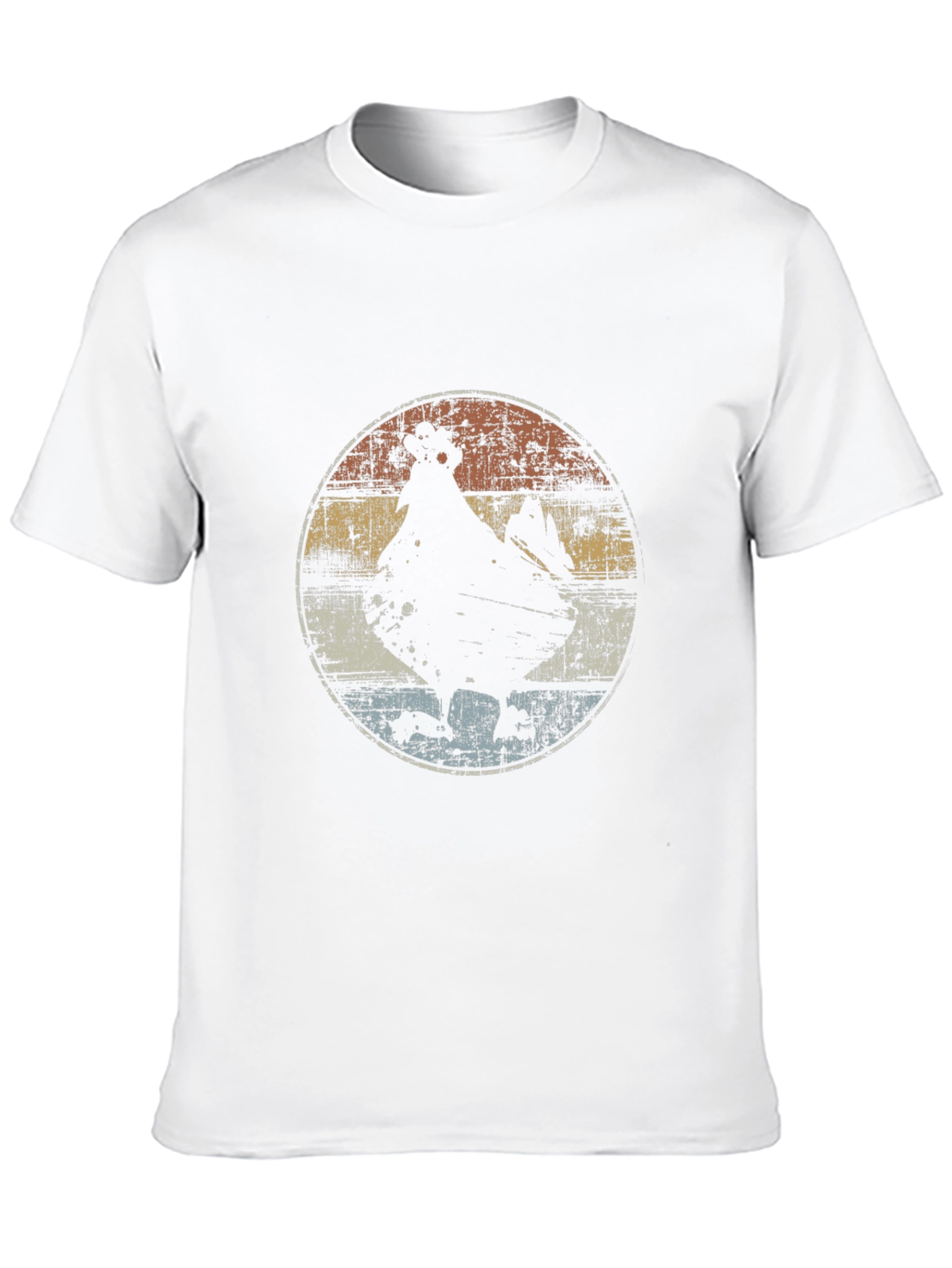 Retro Chicken Silhouette Graphic Tee