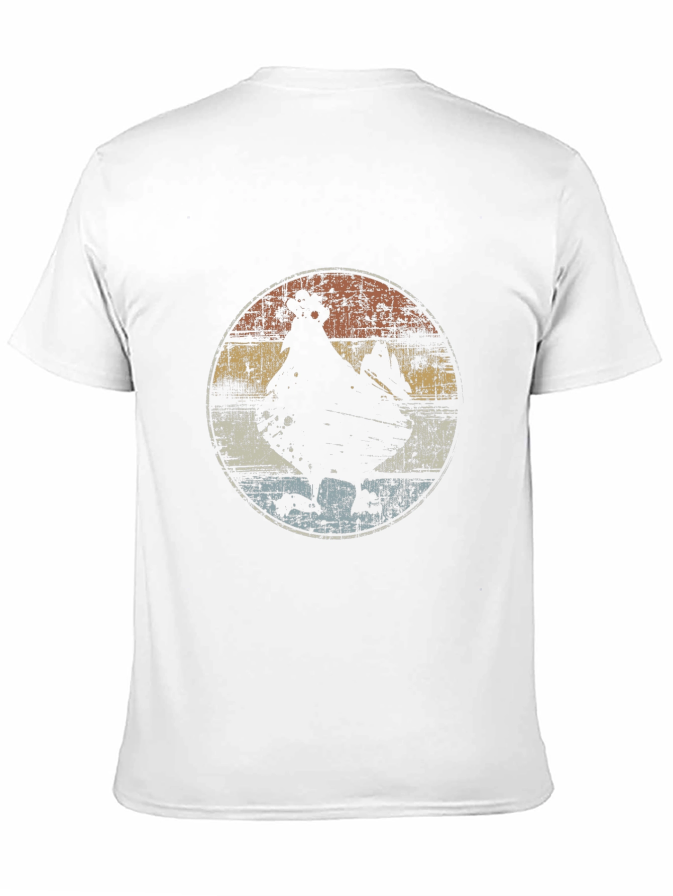 Retro Chicken Silhouette Graphic Tee