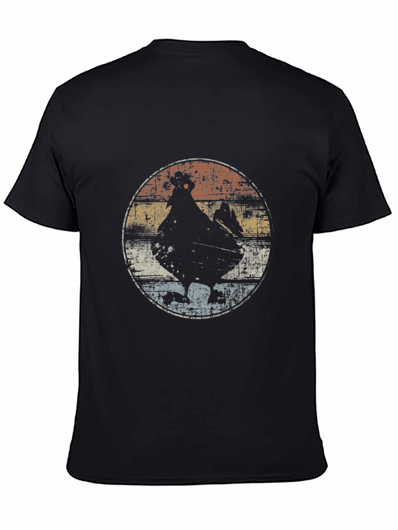 Retro Chicken Silhouette Graphic Tee