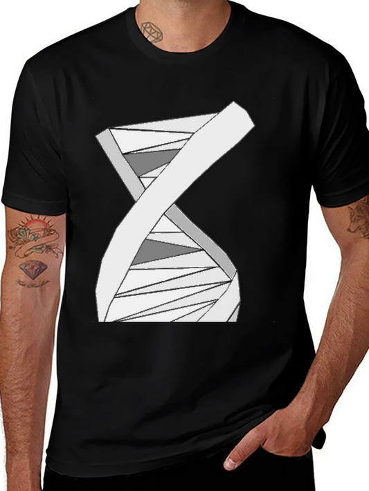 Geometric DNA Graphic Tee - Stylish Science Shirt