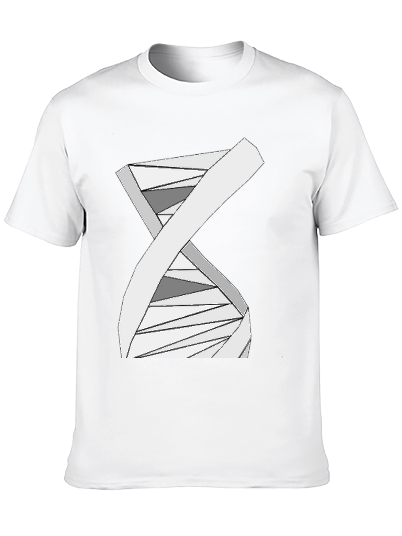 Geometric DNA Graphic Tee - Stylish Science Shirt