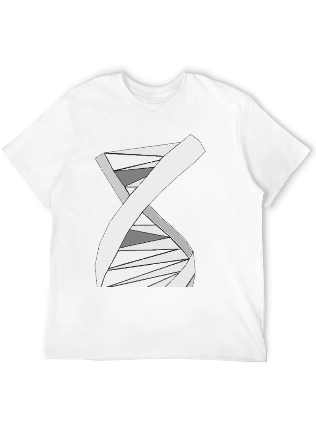 Geometric DNA Graphic Tee - Stylish Science Shirt