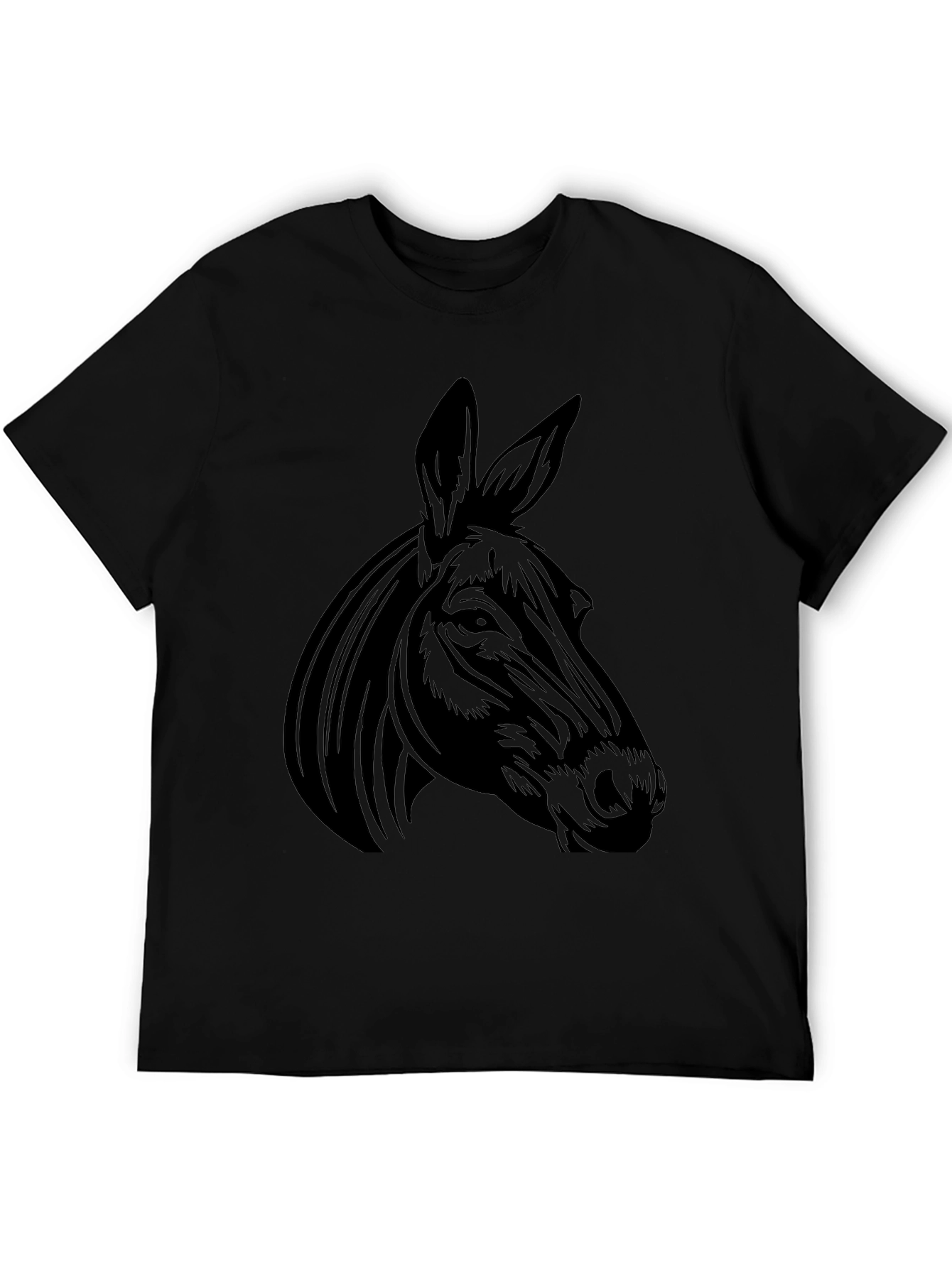 Donkey Graphic T-Shirt - Black Cotton Tee