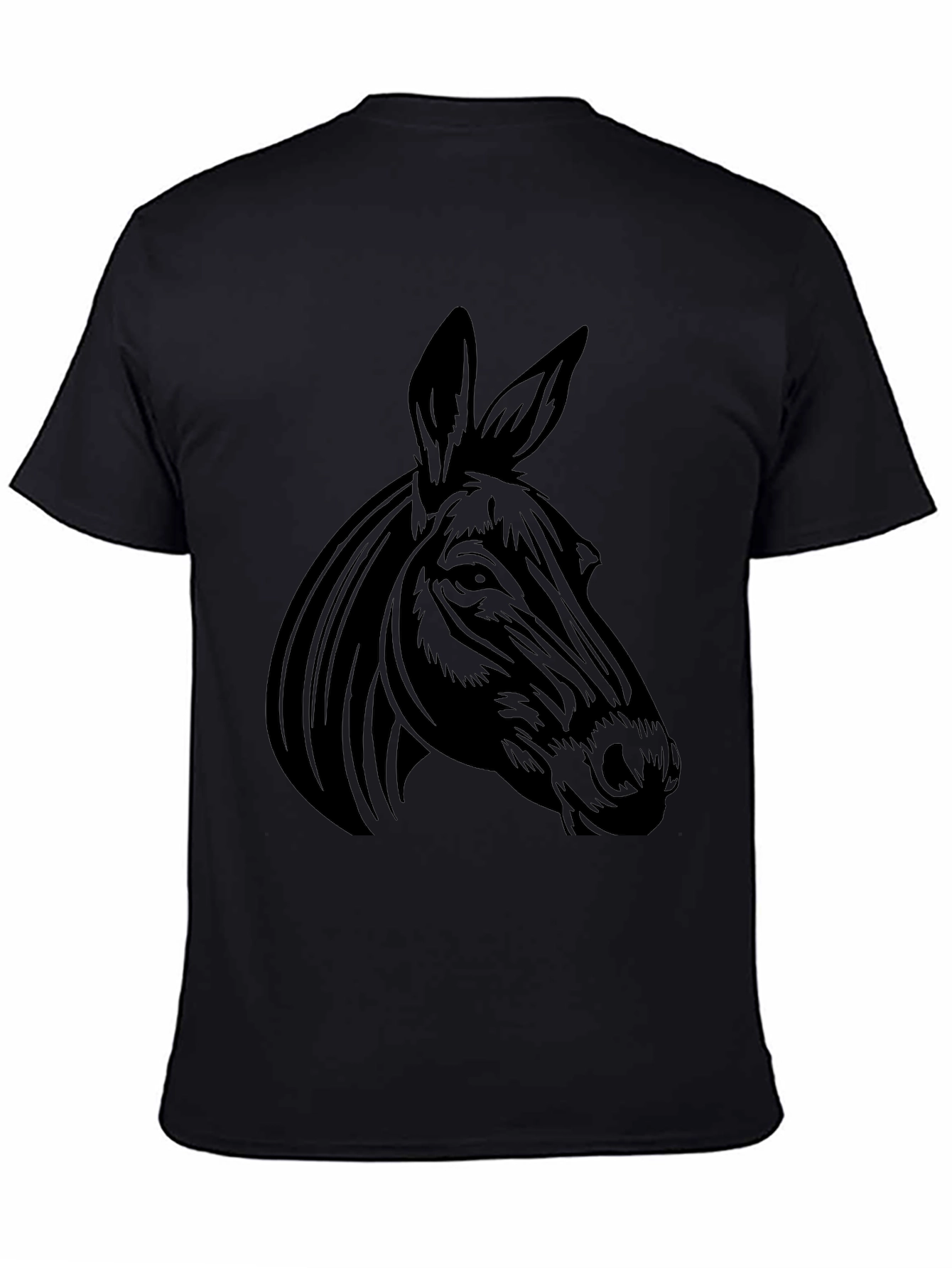 Donkey Graphic T-Shirt - Black Cotton Tee