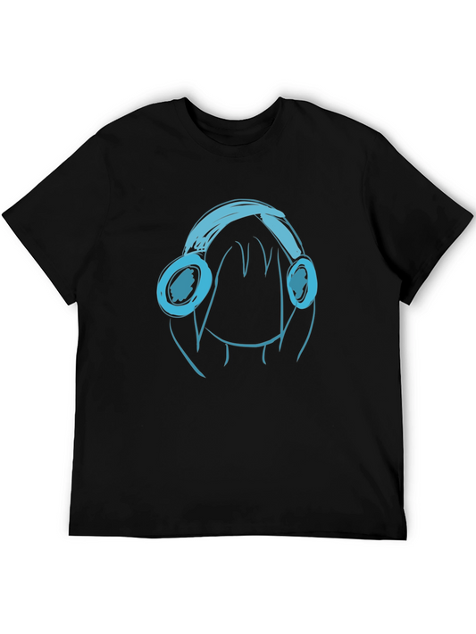 Cool Music Headset Graphic T-Shirt