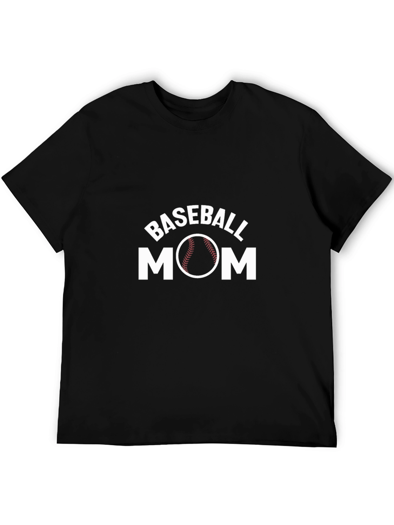 Baseball Mom Graphic T-Shirt - Unisex Black Tee
