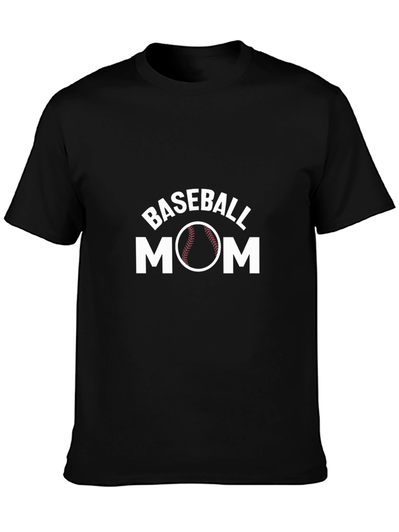 Baseball Mom Graphic T-Shirt - Unisex Black Tee