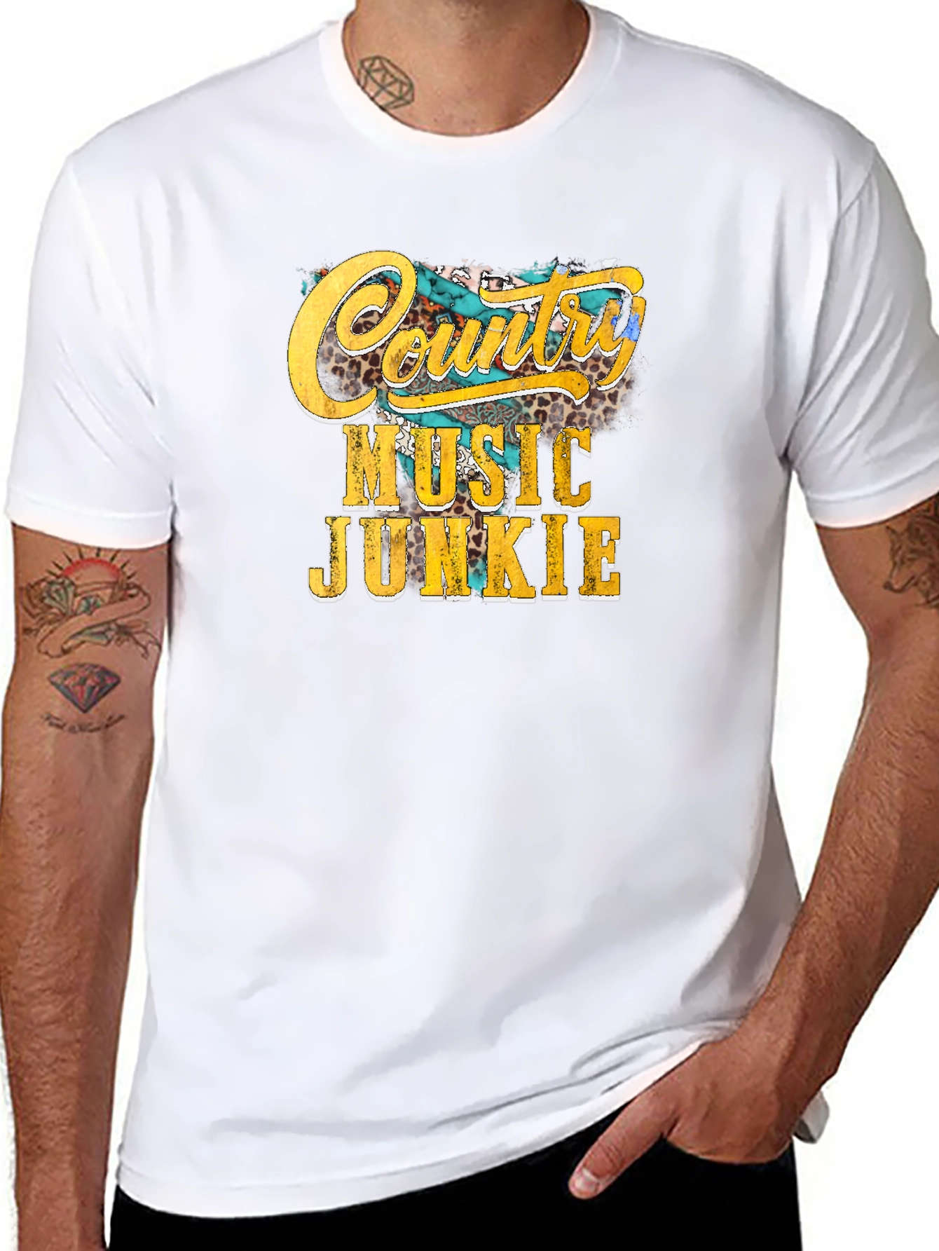 Country Music Junkie Black T-Shirt