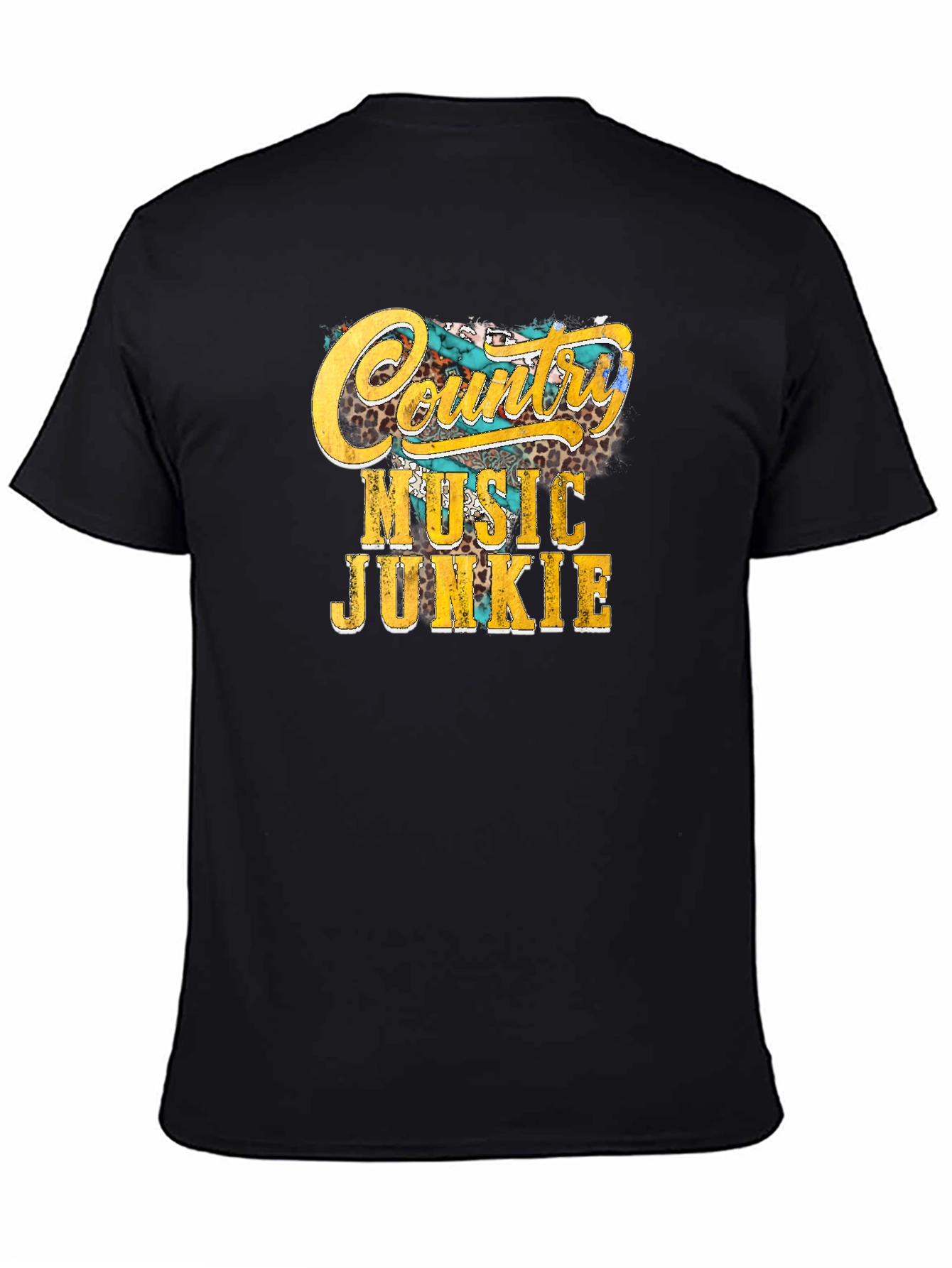 Country Music Junkie Black T-Shirt