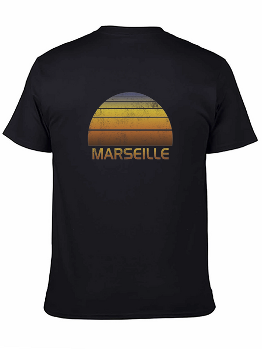 Vintage Marseille Sunset Graphic T-Shirt