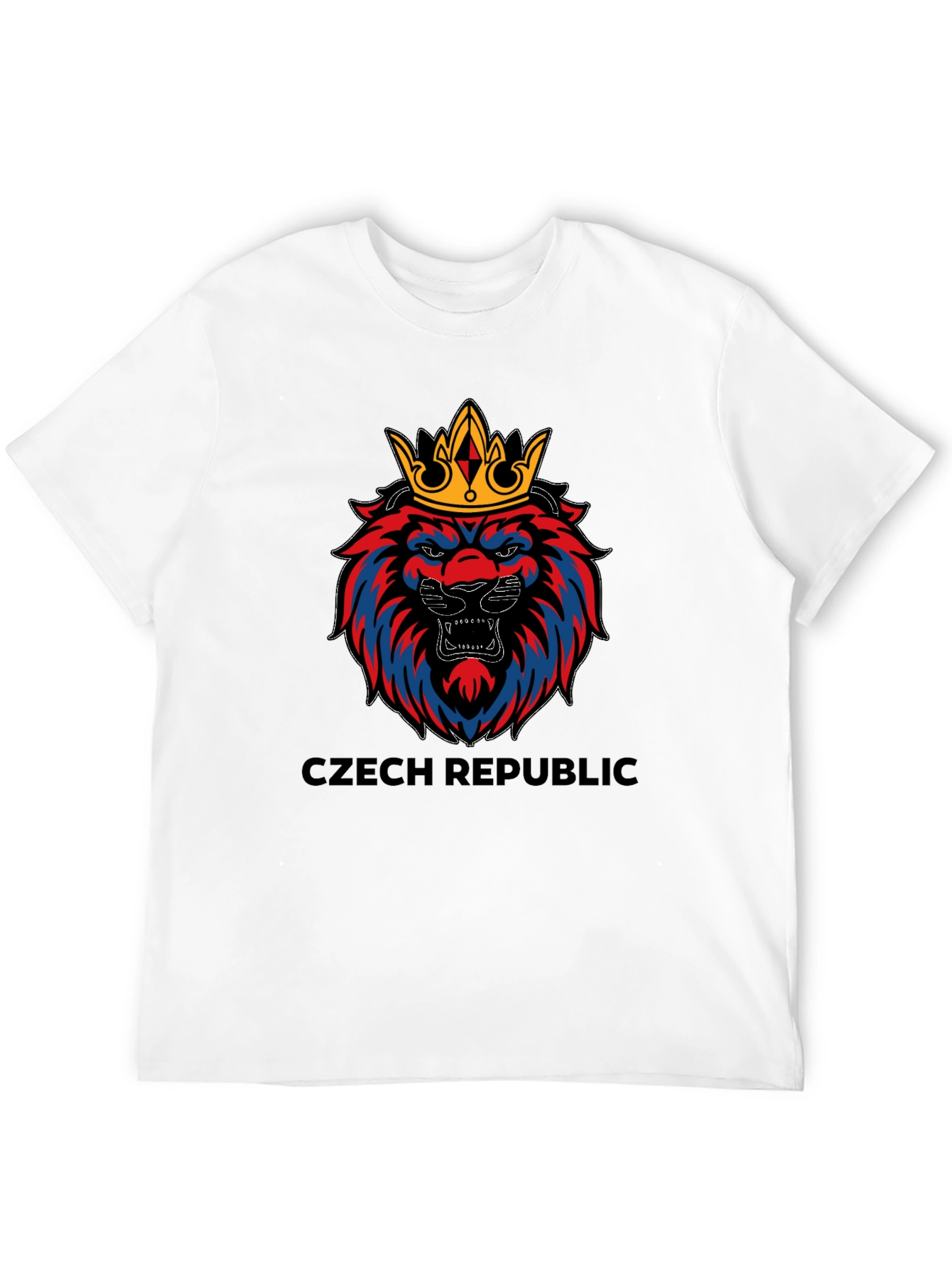 Czech Republic Lion Crown Black T-Shirt