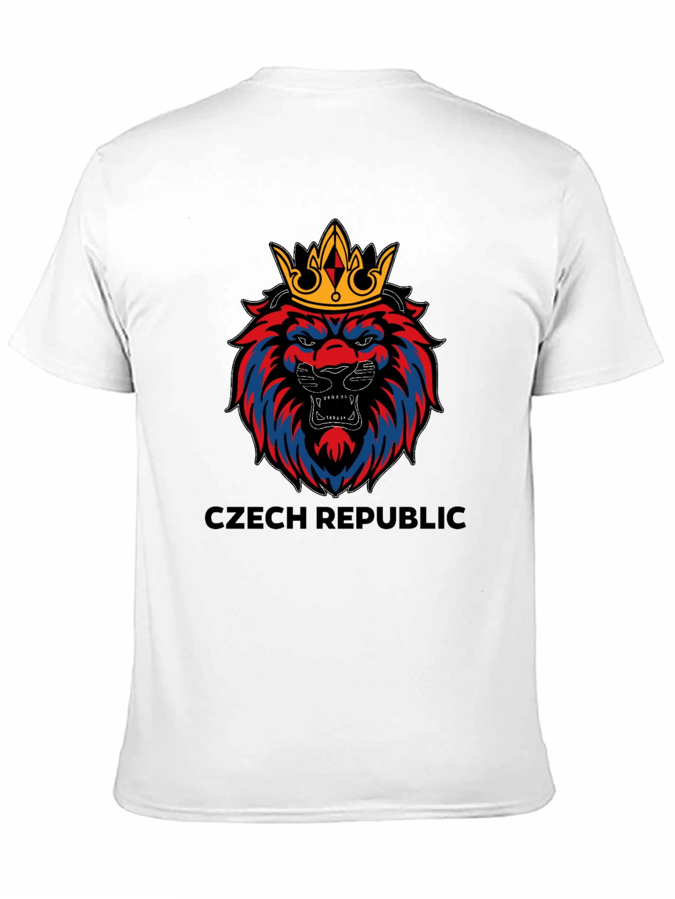 Czech Republic Lion Crown Black T-Shirt