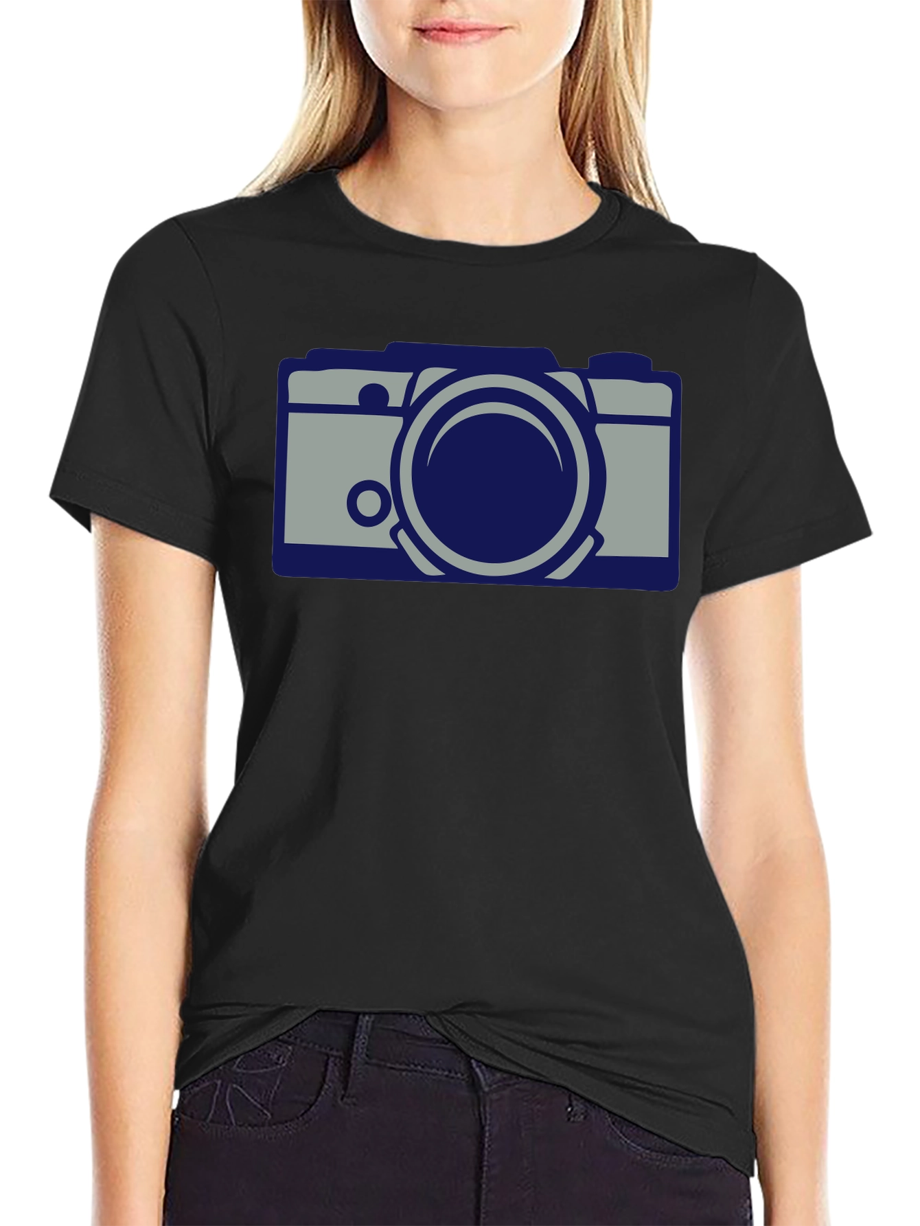 Cool Camera Graphic Black T-Shirt