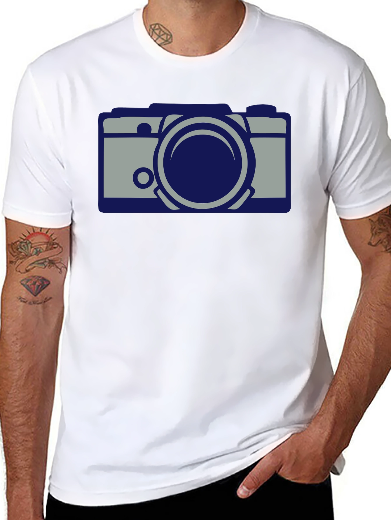 Cool Camera Graphic Black T-Shirt