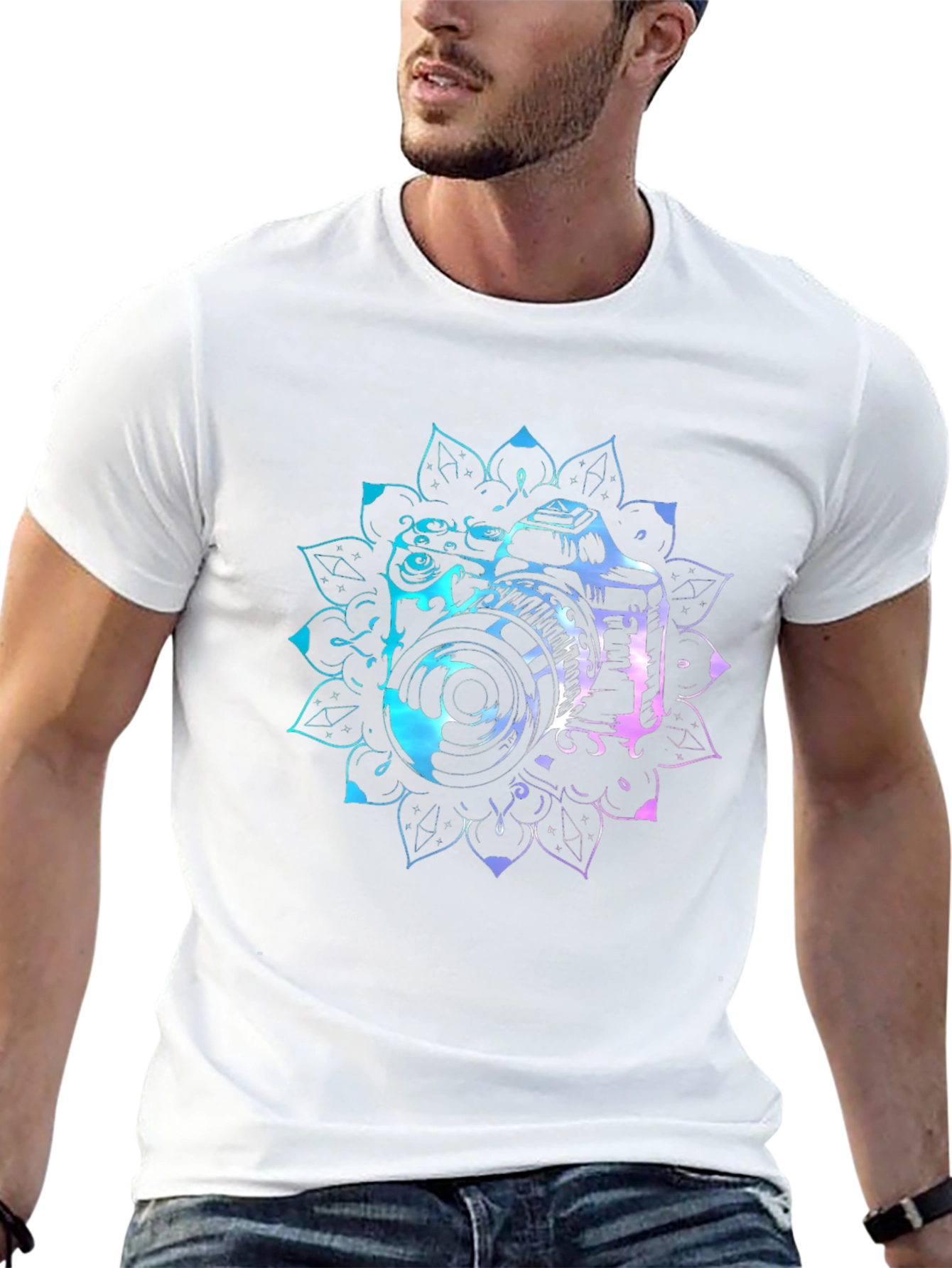 Camera Mandala Graphic Tee - Photographer Style
