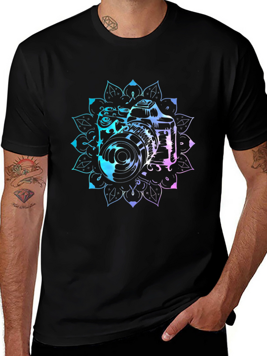 Camera Mandala Graphic Tee - Photographer Style