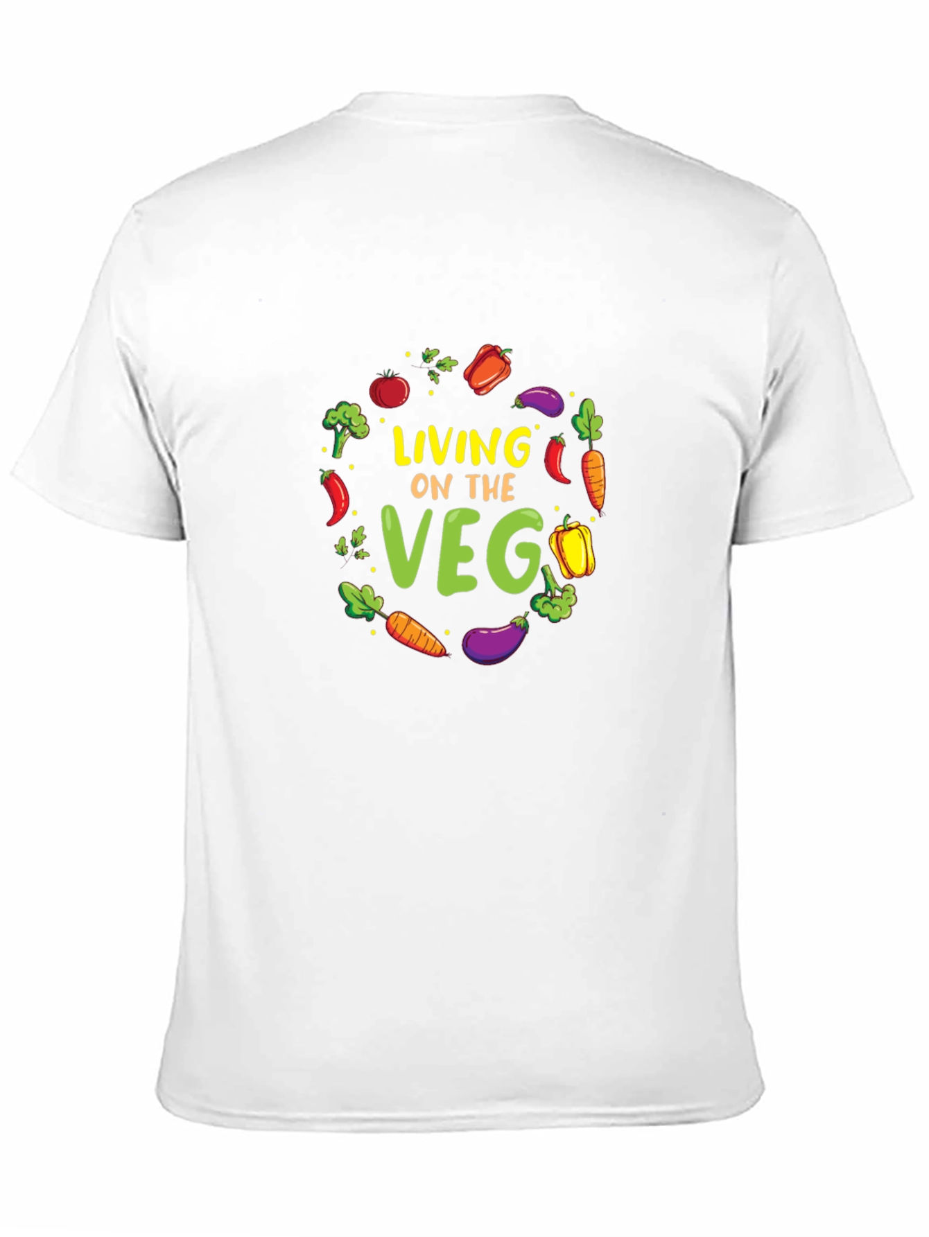 Living on the Veg Black Graphic Tee