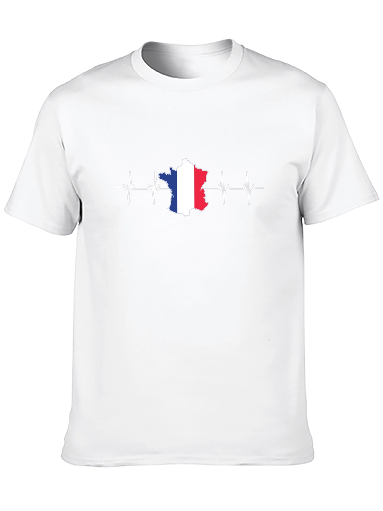 France Heartbeat T-Shirt - Black Graphic Tee