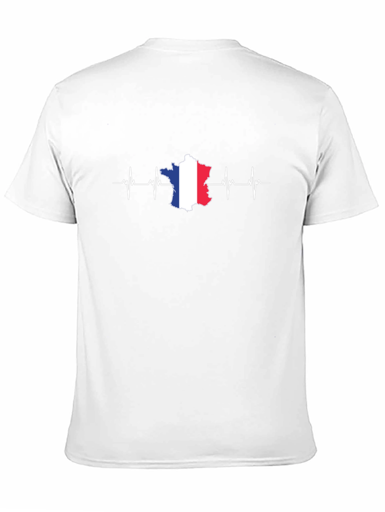 France Heartbeat T-Shirt - Black Graphic Tee