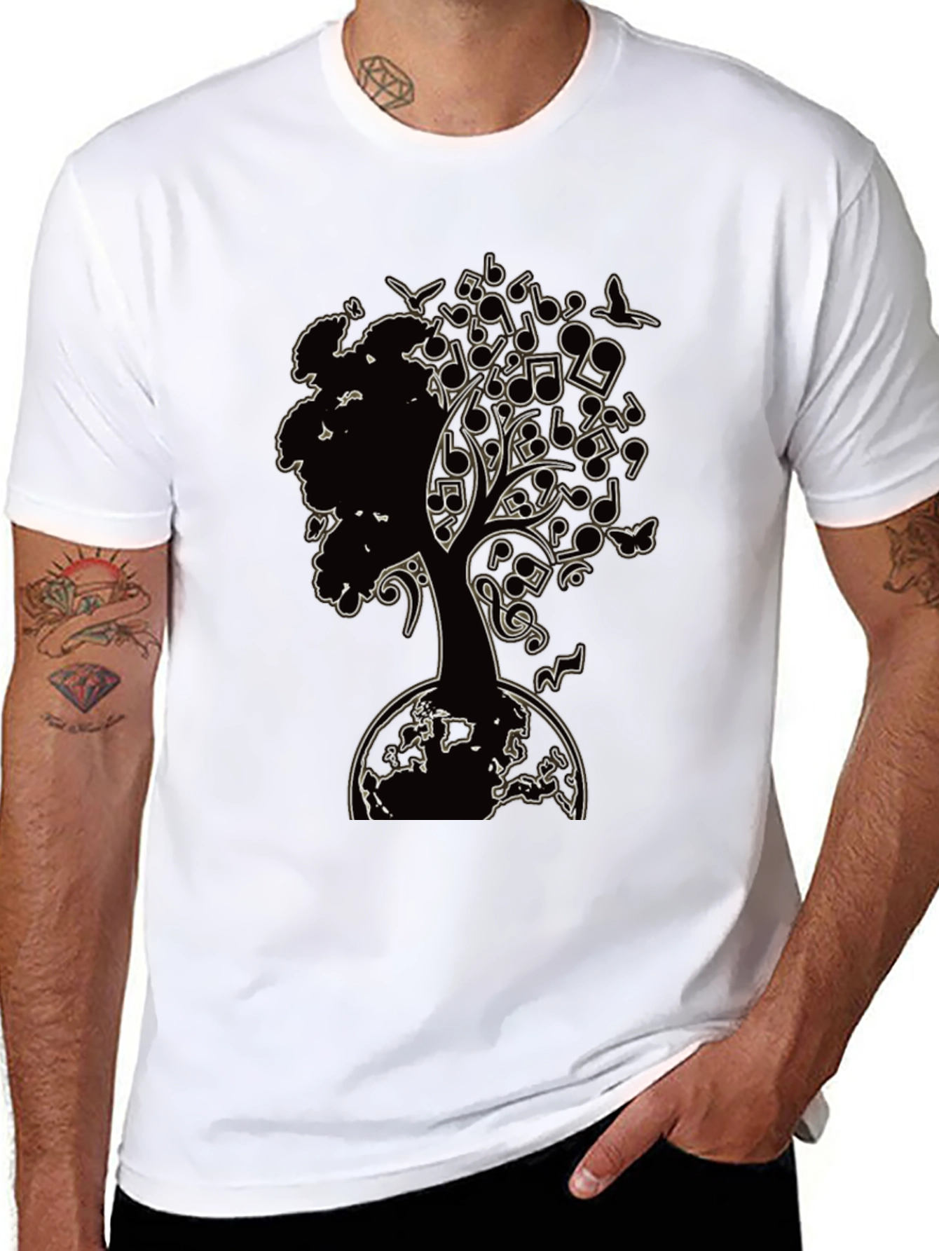 Music Tree Graphic T-Shirt - Earth Roots