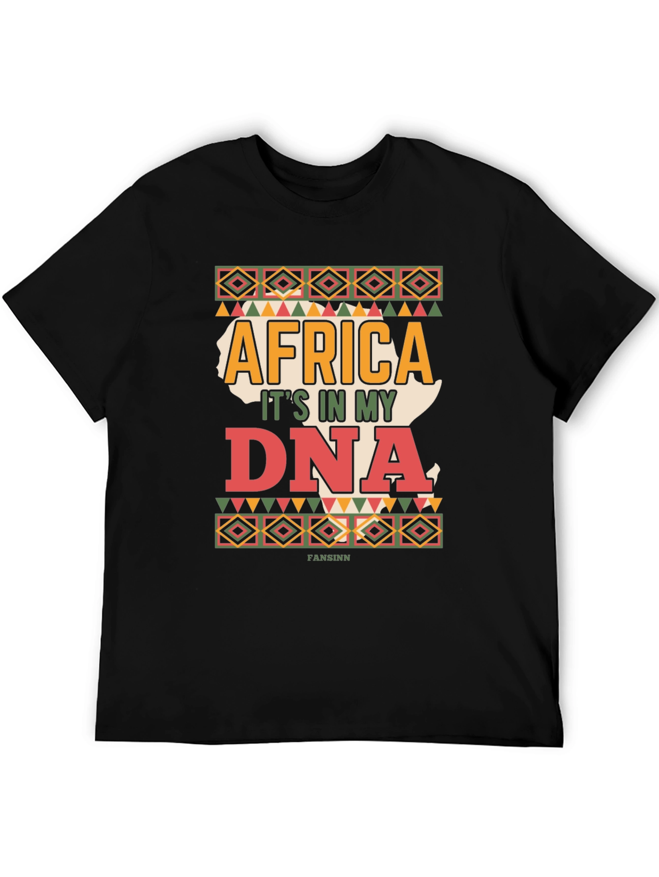 Africa DNA Mens Black T-Shirt