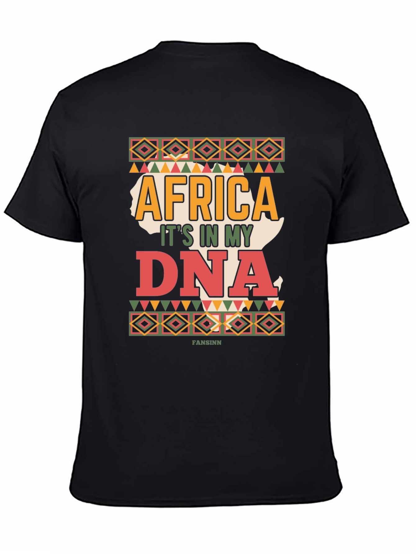 Africa DNA Mens Black T-Shirt