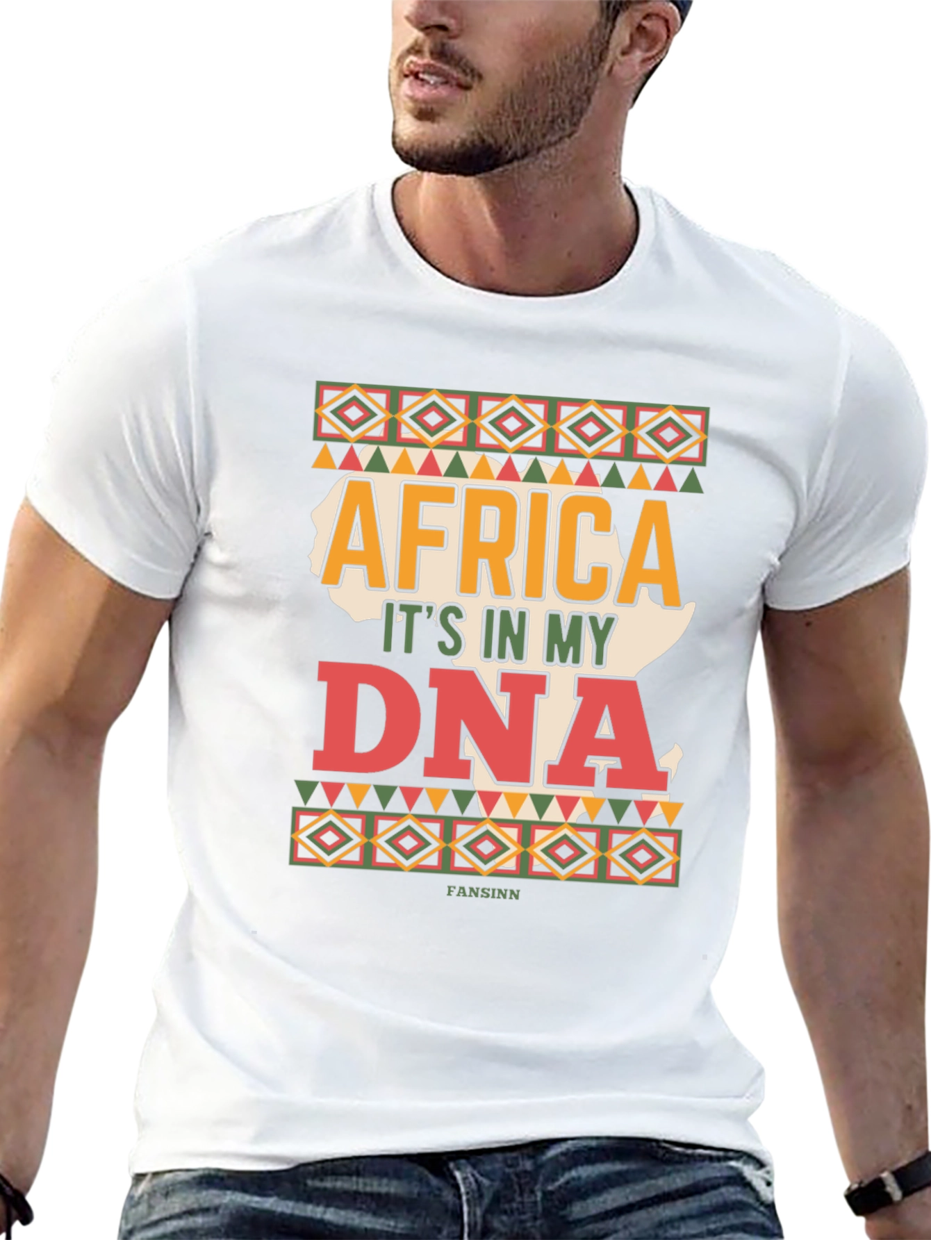 Africa DNA Mens Black T-Shirt