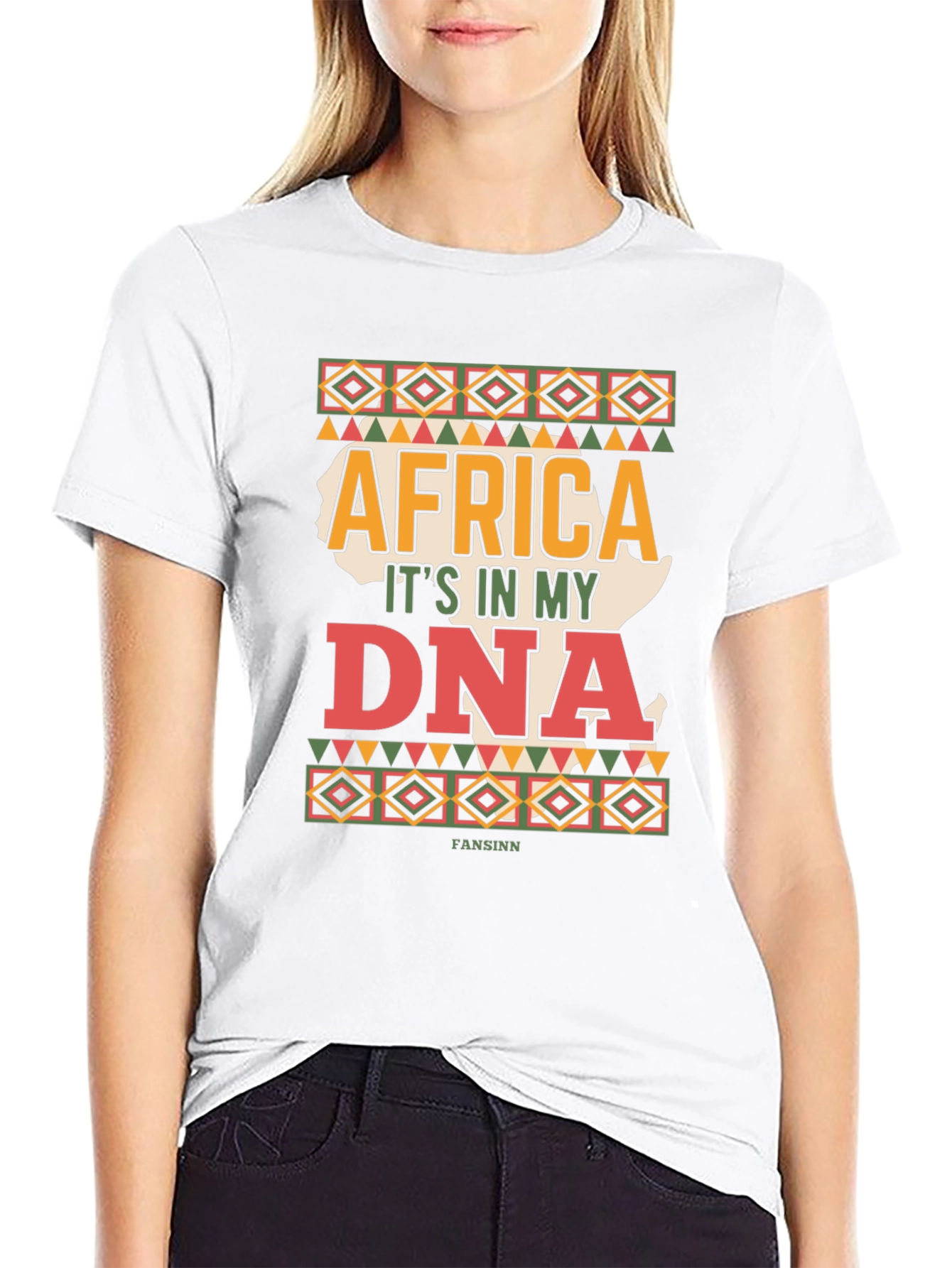 Africa DNA Mens Black T-Shirt