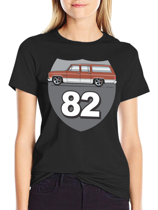 Retro 82 Car Graphic T-Shirt - Classic Design