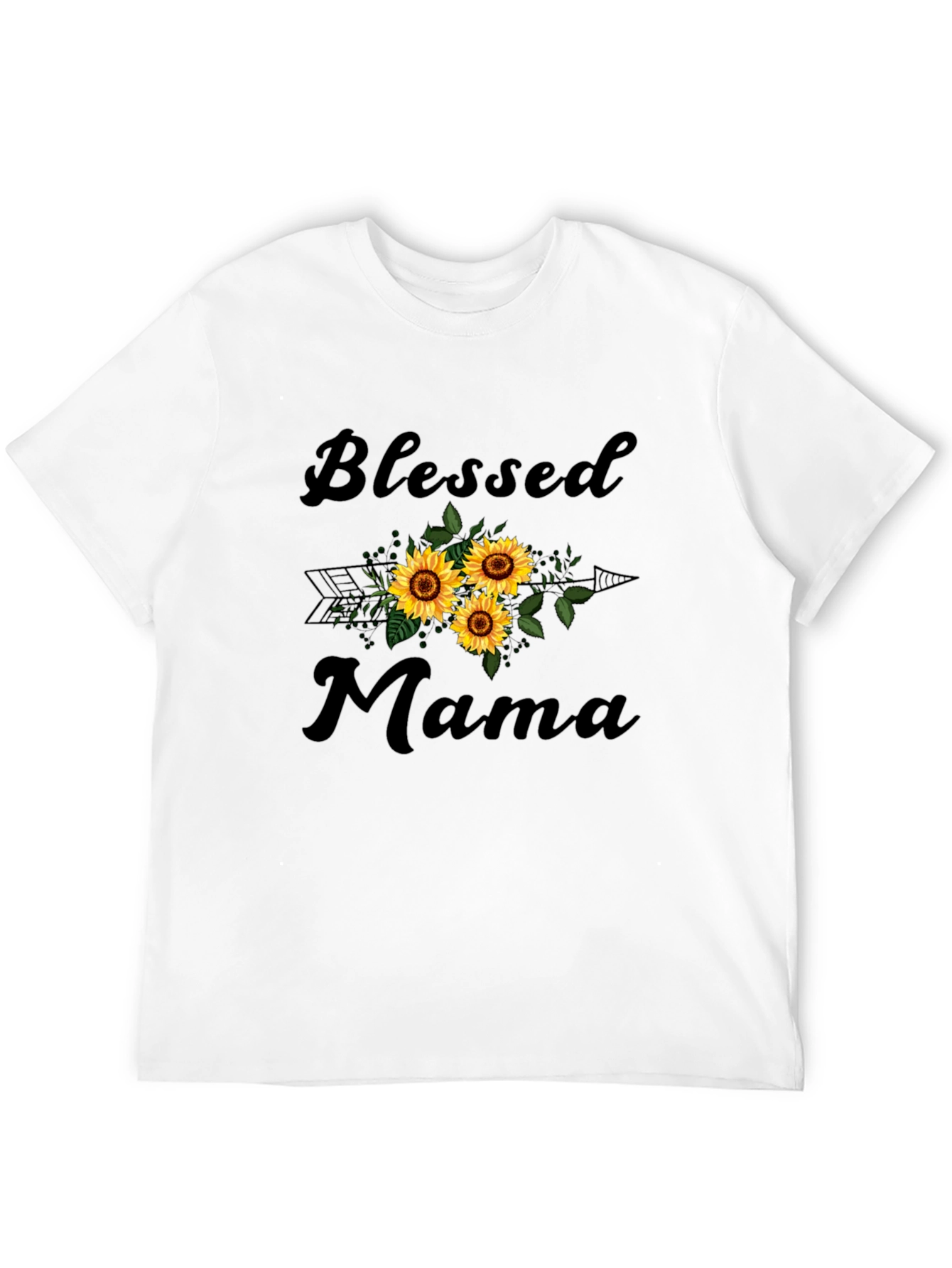 Blessed Mama Sunflower Graphic T-Shirt