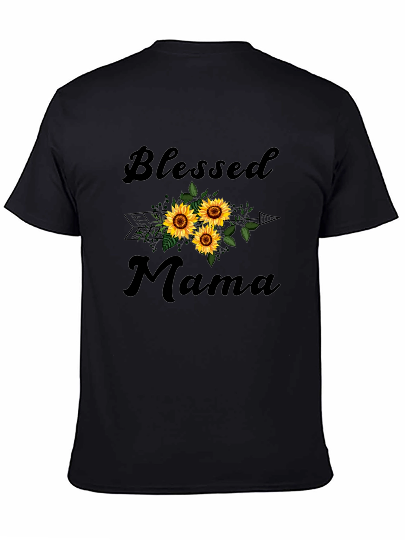 Blessed Mama Sunflower Graphic T-Shirt