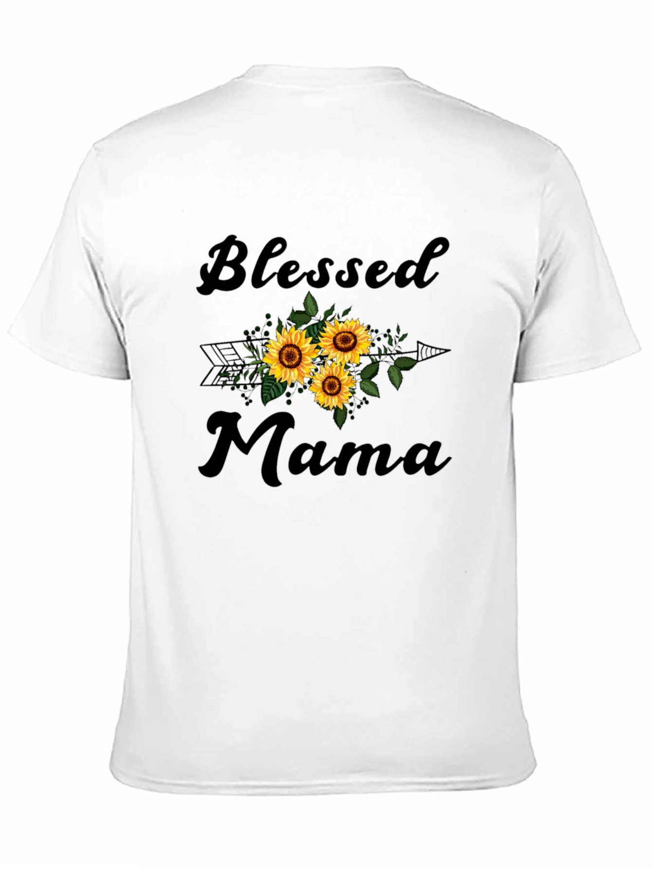 Blessed Mama Sunflower Graphic T-Shirt