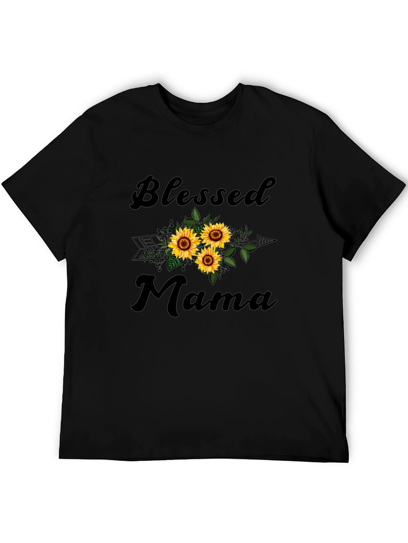 Blessed Mama Sunflower Graphic T-Shirt