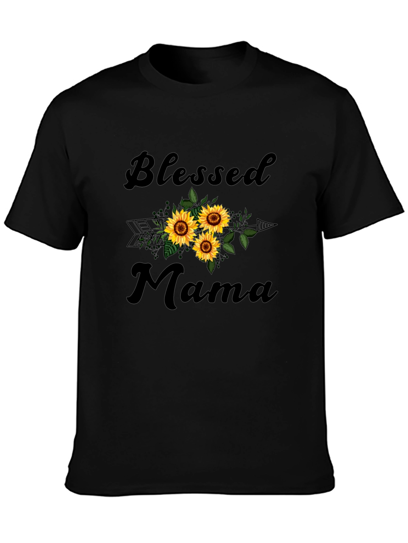 Blessed Mama Sunflower Graphic T-Shirt