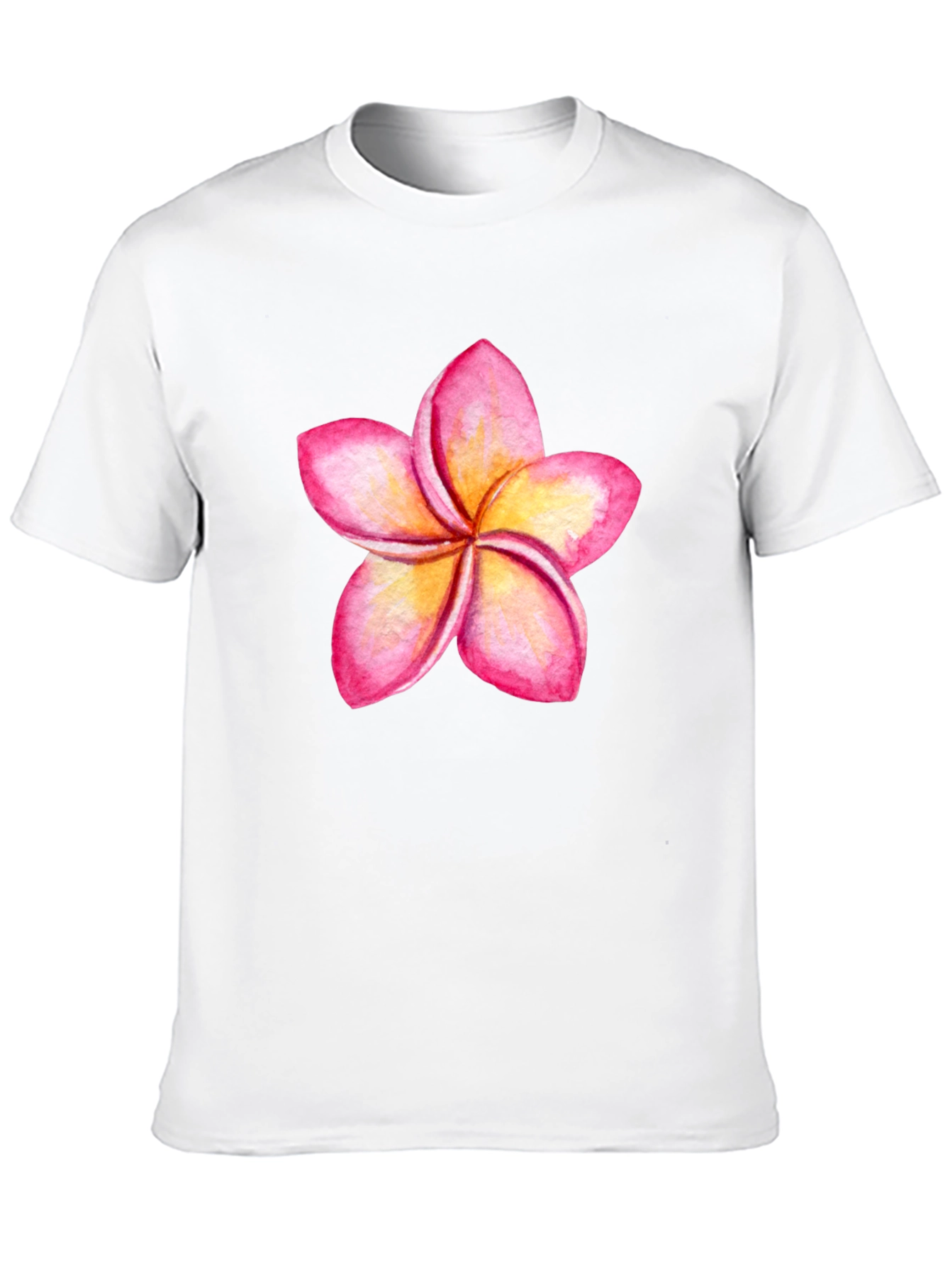Tropical Plumeria Flower Graphic Tee