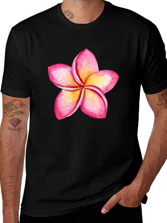 Tropical Plumeria Flower Graphic Tee