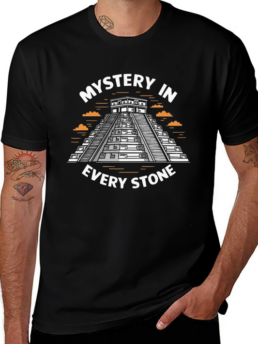 Mystery in Every Stone Black Graphic T-Shirt