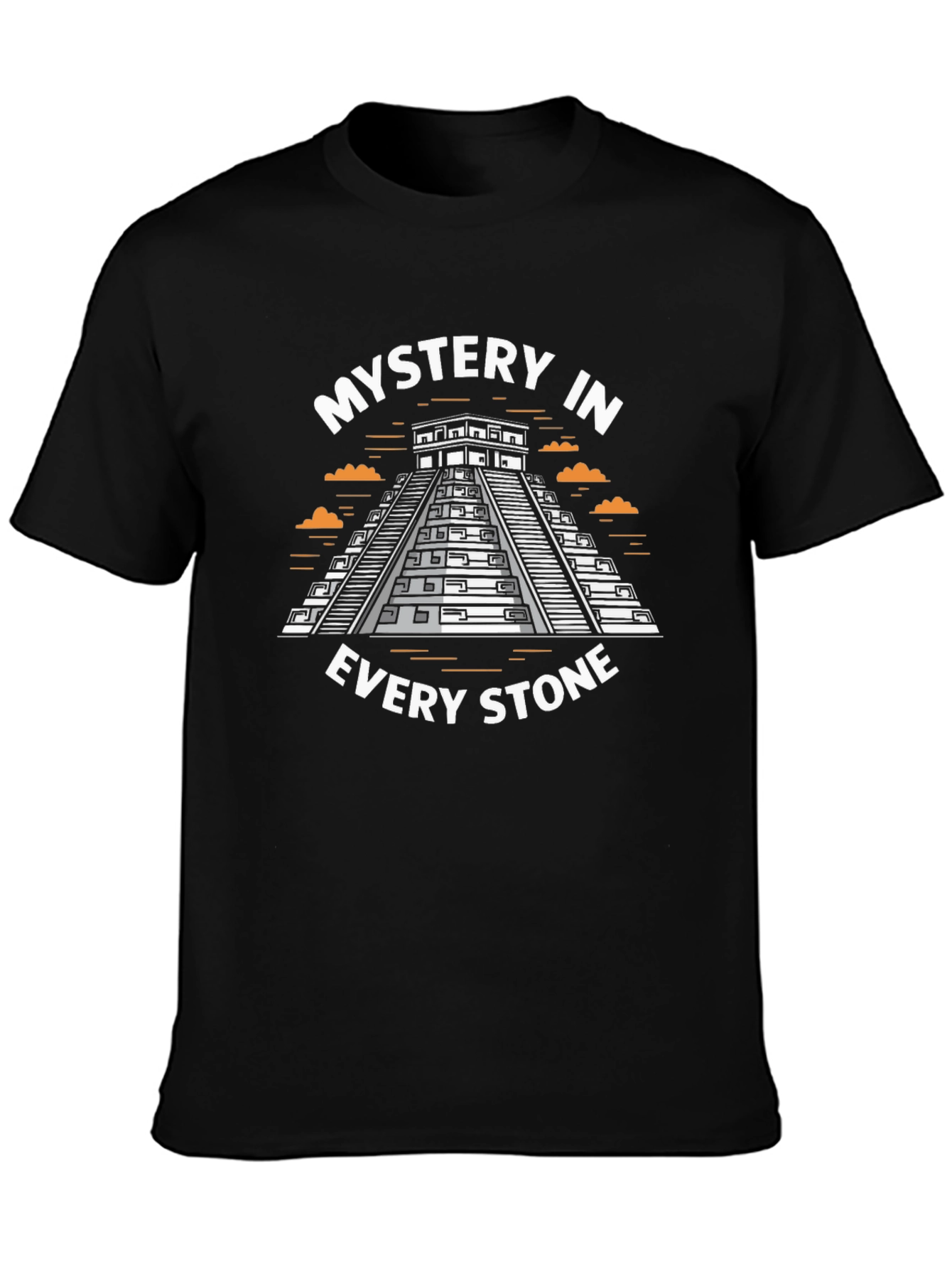 Mystery in Every Stone Black Graphic T-Shirt