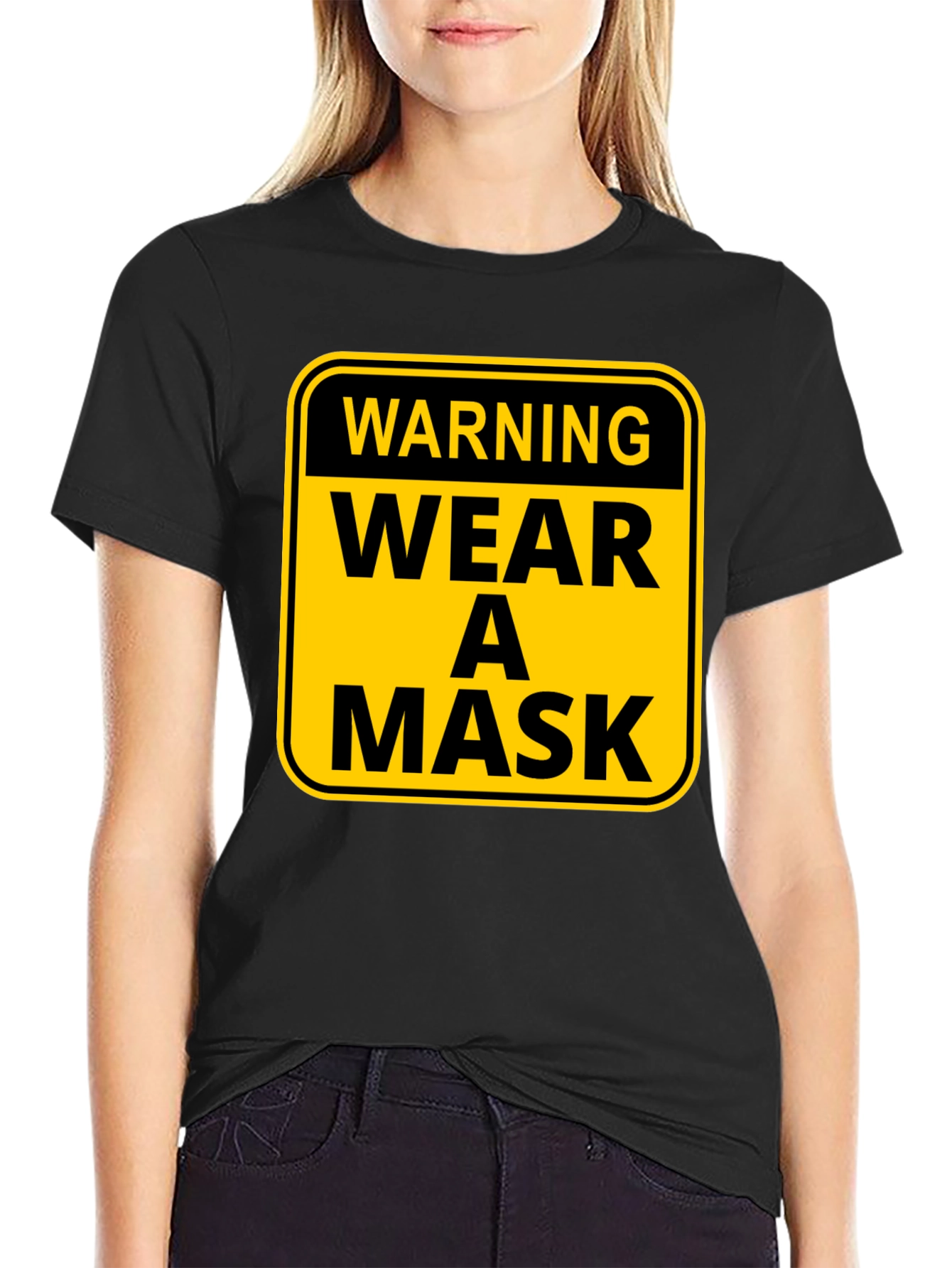 Wear A Mask Warning Graphic Tee