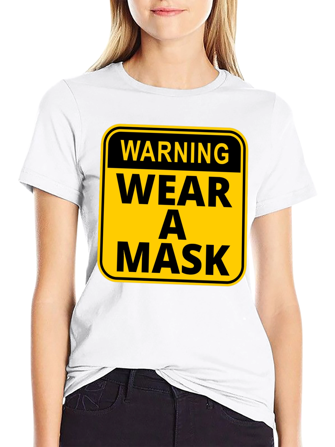Wear A Mask Warning Graphic Tee