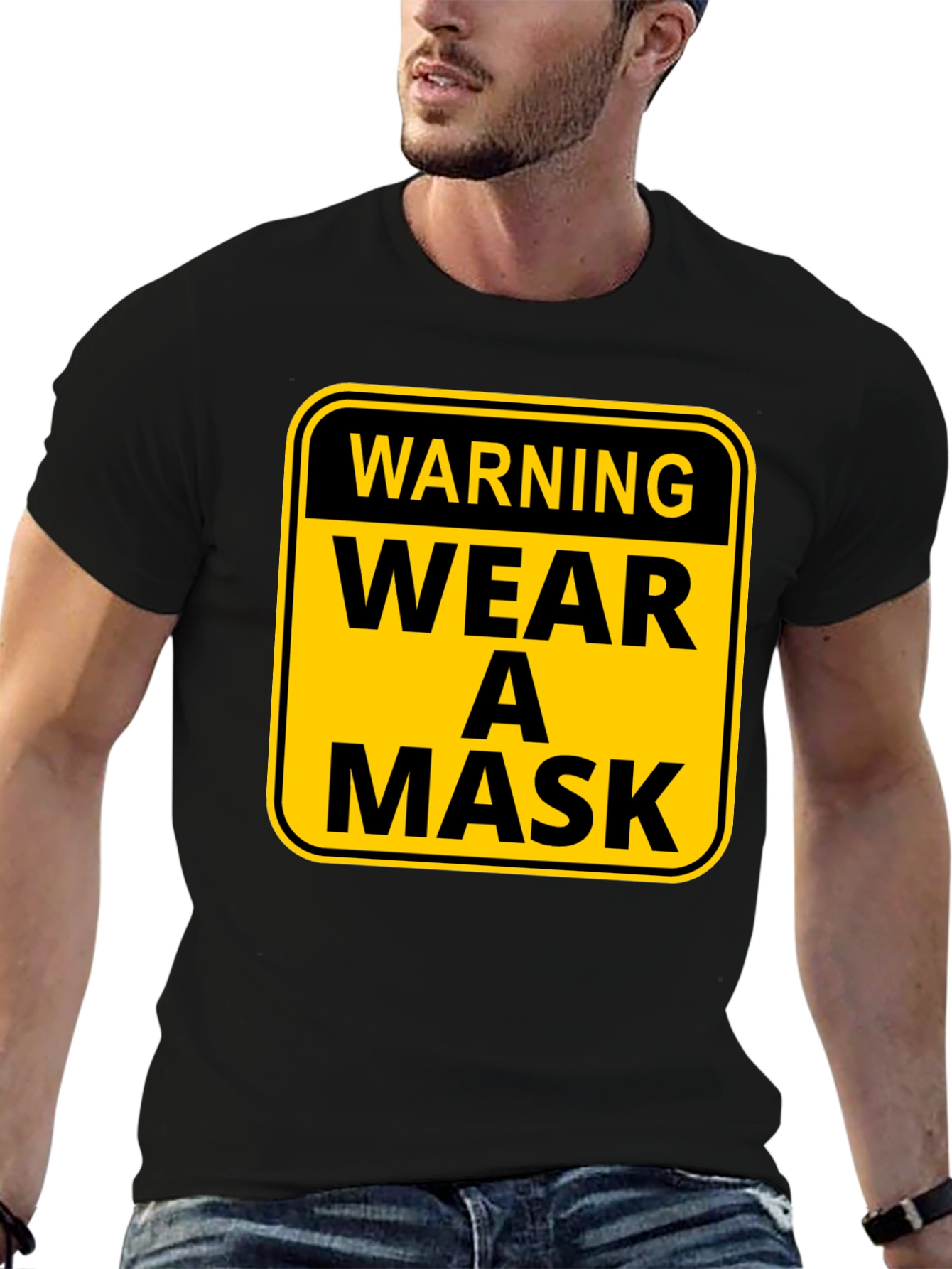 Wear A Mask Warning Graphic Tee