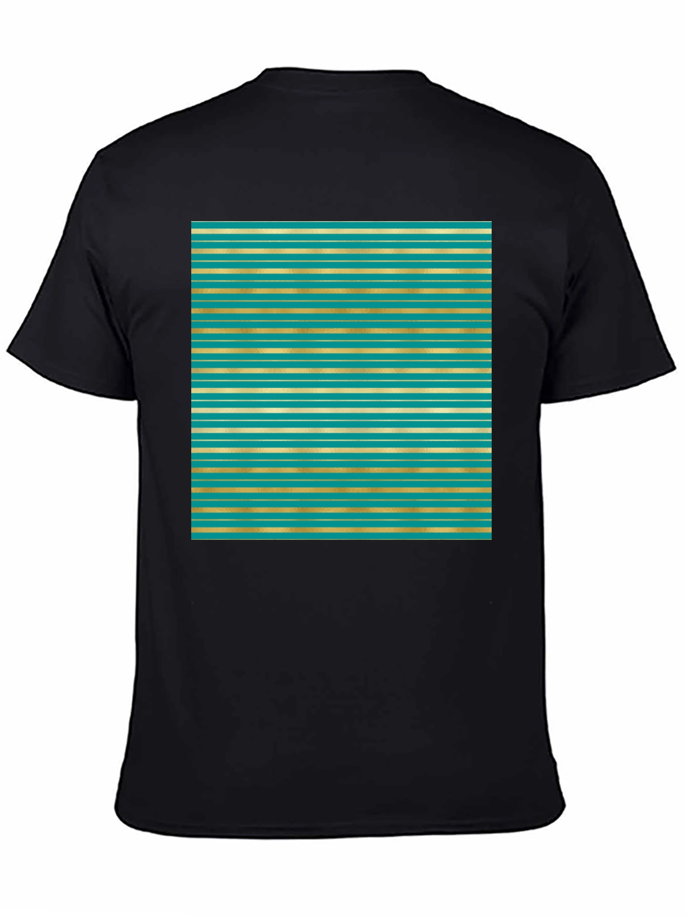 Teal and Gold Striped T-Shirt